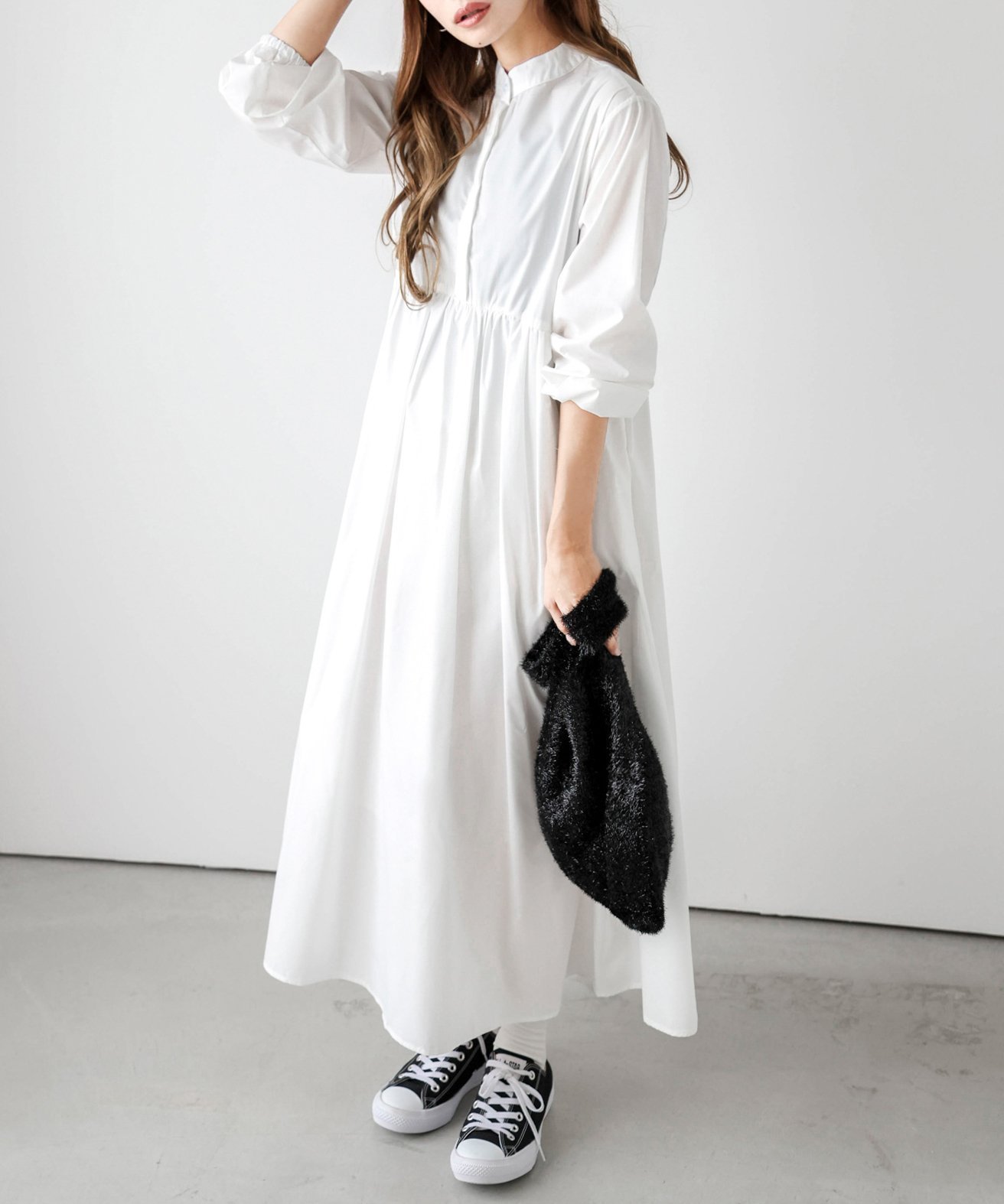 【ラジュール/Lajour】のギャザーシャツワンピース 人気、トレンドファッション・服の通販 founy(ファニー) 　ファッション　Fashion　レディースファッション　Fashion for Women　ワンピース　Dresses　シャツワンピース / 1枚で着映えコーデ　Shirt Dresses　ギャザー　Gathered, Ruffled　無地　Plain, Solid Color　 other-1|ID: prp329100004836078 ipo3291000000035226338