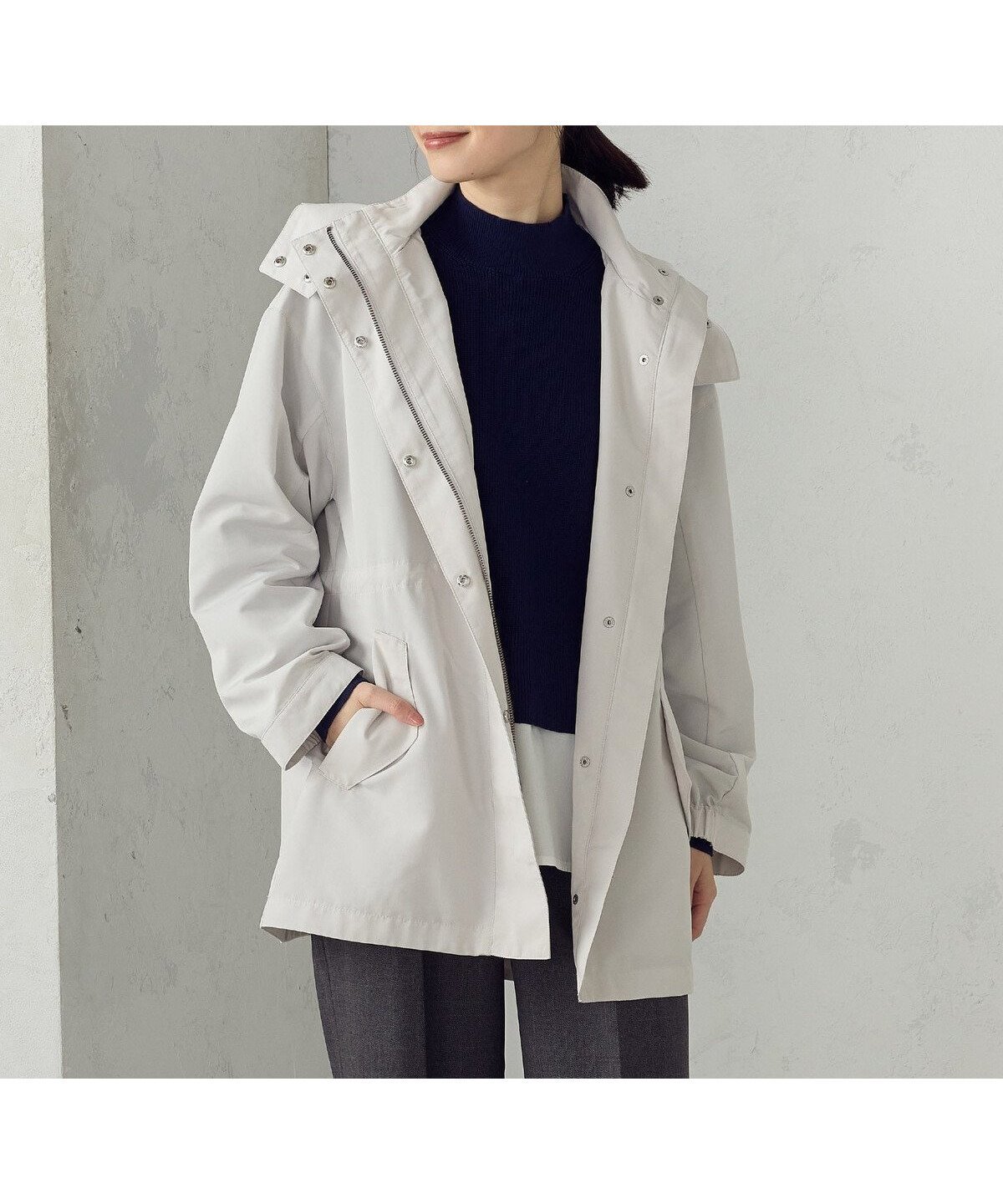 【コムサイズム/COMME CA ISM】の《マシンウォッシャブル》ポリエステルグログラン マウンテンパーカ インテリア・キッズ・メンズ・レディースファッション・服の通販 founy(ファニー) 　ファッション　Fashion　レディースファッション　Fashion for Women　トップス・カットソー　Cut & Sew Tops　レディースパーカー・カジュアルフーディー　Casual Hoodies & Sweatshirts　おすすめ　Recommended / Our Picks　グログラン　Grosgrain, Grosgrain Ribbon　スタイリッシュ　Stylish, Fashionable　ドローストリング　Drawstring, Pull Cord　フラップ　Flap, Flap Pocket　リラックス　Relax, Relaxed Fit　エレガント 上品　Elegant　ビジネス 仕事 通勤　Business / Work / Commuting　ライトグレー|ID: prp329100004836080 ipo3291000000035226394