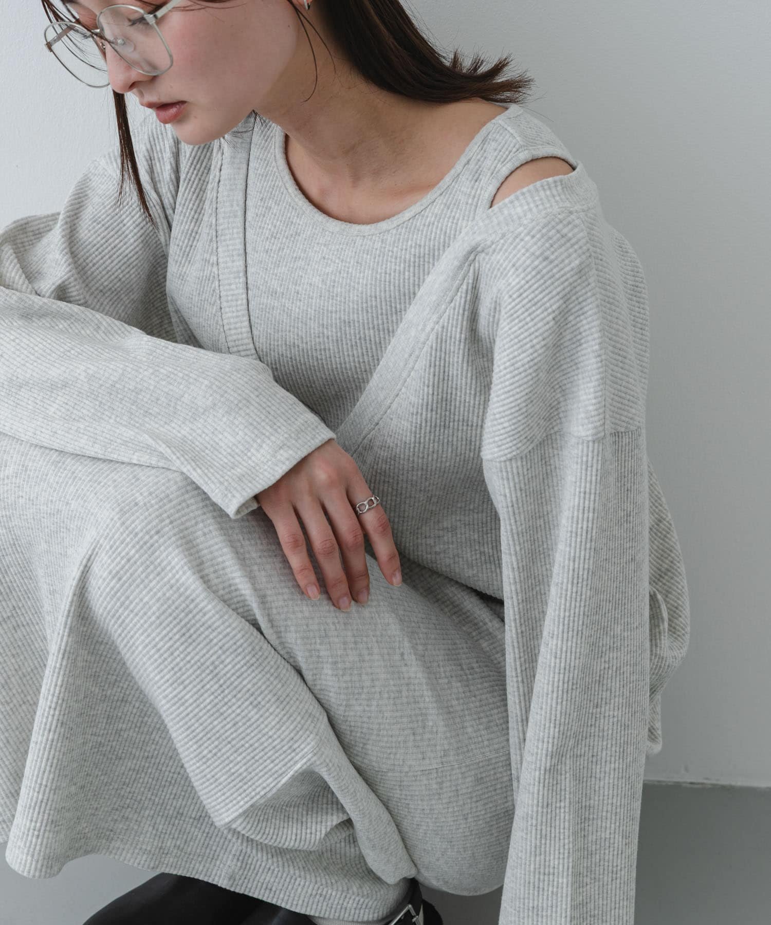 【センスオブプレイス/SENSE OF PLACE by URBAN RESEARCH】のレイヤードネックリブワンピース インテリア・キッズ・メンズ・レディースファッション・服の通販 founy(ファニー) 　ファッション　Fashion　レディースファッション　Fashion for Women　ワンピース　Dresses　2026年　2026　夏　Summer　S/S・春夏　SS, Spring/Summer, Warm Season　オートミール|ID: prp329100004836087 ipo3291000000035226443