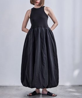 【ビーフラット/bflat】のリブ*ナイロンタフタ バルーンワンピース 人気、トレンドファッション・服の通販 founy(ファニー) ファッション Fashion レディースファッション Fashion for Women ワンピース Dresses タフタ Taffeta, Structured Fabric タンク Tank Top, Sleeveless Top バルーン Balloon, Balloon Silhouette リゾート Resort, Vacation Style 夏 Summer |ID:prp329100004836101