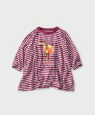 【フォーティファイブ アール/45R】のボーダー天竺フラミングウェイプリントのビッグスリットTシャツ(トップ) 人気、トレンドファッション・服の通販 founy(ファニー) ファッション Fashion レディースファッション Fashion for Women トップス・カットソー Cut & Sew Tops シャツ・ブラウス・オフィスカジュアル Elegant Blouses & Button-Ups ロングTシャツ・Tシャツ Longline T-Shirts & Tees カラフル Colorful Design スリット Slit, Slit Detail バンダナ Bandana, Head Scarf ビッグ Big, Oversized ボーダー Border, Stripe thumbnail グレートップとアカ|ID: prp329100004836113 ipo3291000000035226696