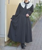 【アクシーズファム/axes femme】の付け襟付ハイウエストワンピース 人気、トレンドファッション・服の通販 founy(ファニー) ファッション Fashion レディースファッション Fashion for Women ワンピース Dresses シャーリング Shirring, Ruched フロント Front, Front Design レース Lace, Lace Fabric thumbnail 黒|ID: prp329100004836152 ipo3291000000035226989