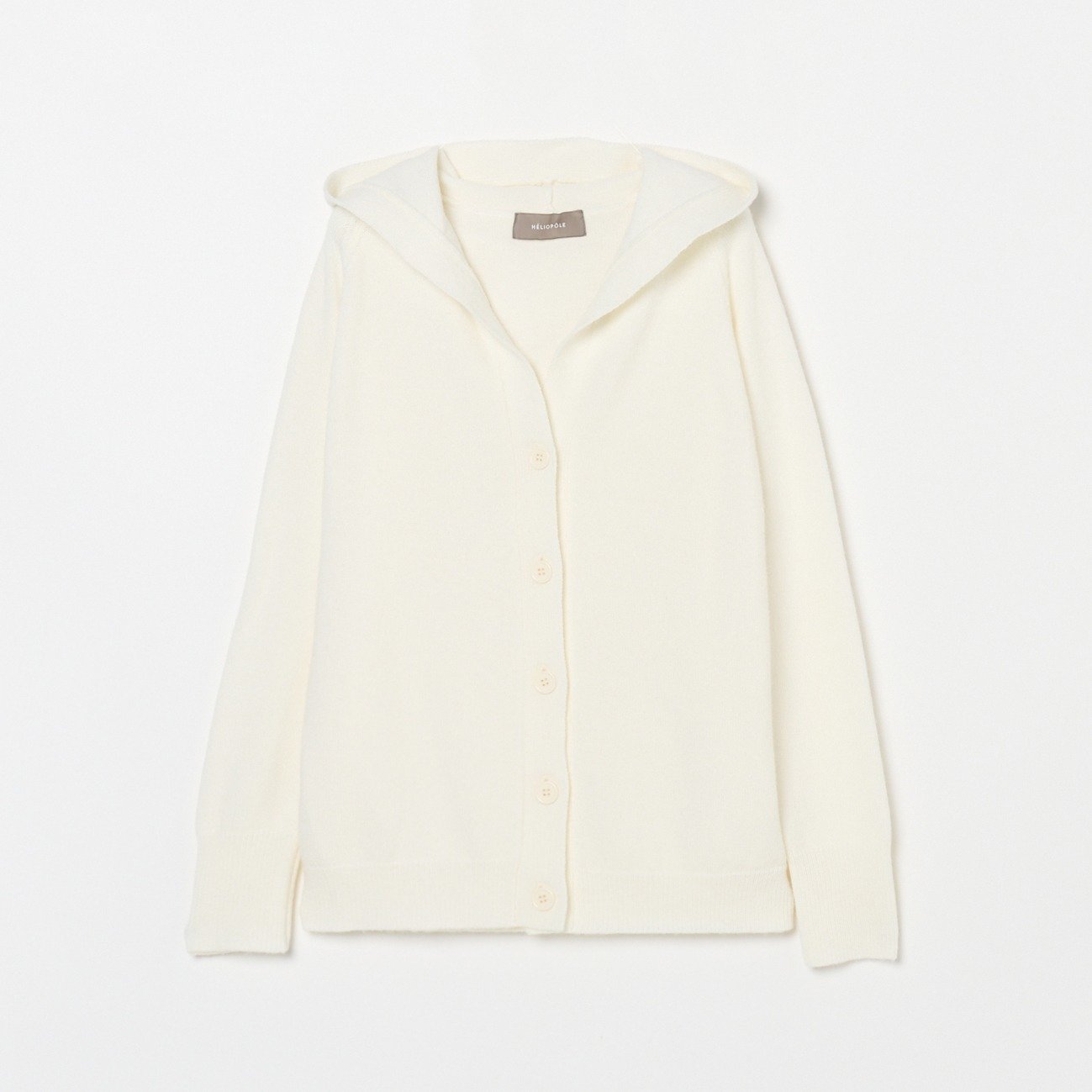 【エリオポール/heliopole】のKNIT HOODIE CARDIGAN インテリア・キッズ・メンズ・レディースファッション・服の通販 founy(ファニー) 　ファッション　Fashion　レディースファッション　Fashion for Women　トップス・カットソー　Cut & Sew Tops　ニット　Knit Tops & Sweaters　カーディガン・羽織り　Layered Style Cardigans　おすすめ　Recommended / Our Picks　ジャケット　Jacket, Outerwear　セットアップ　Set-Up, Coordinated Outfit　アイボリー|ID: prp329100004836178 ipo3291000000035227157