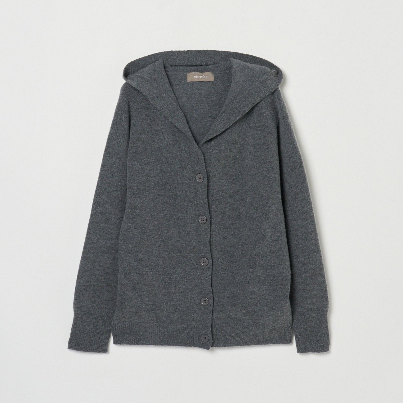 【エリオポール/heliopole】のKNIT HOODIE CARDIGAN インテリア・キッズ・メンズ・レディースファッション・服の通販 founy(ファニー) 　ファッション　Fashion　レディースファッション　Fashion for Women　トップス・カットソー　Cut & Sew Tops　ニット　Knit Tops & Sweaters　カーディガン・羽織り　Layered Style Cardigans　おすすめ　Recommended / Our Picks　ジャケット　Jacket, Outerwear　セットアップ　Set-Up, Coordinated Outfit　ミディアムグレー|ID: prp329100004836178 ipo3291000000035227159