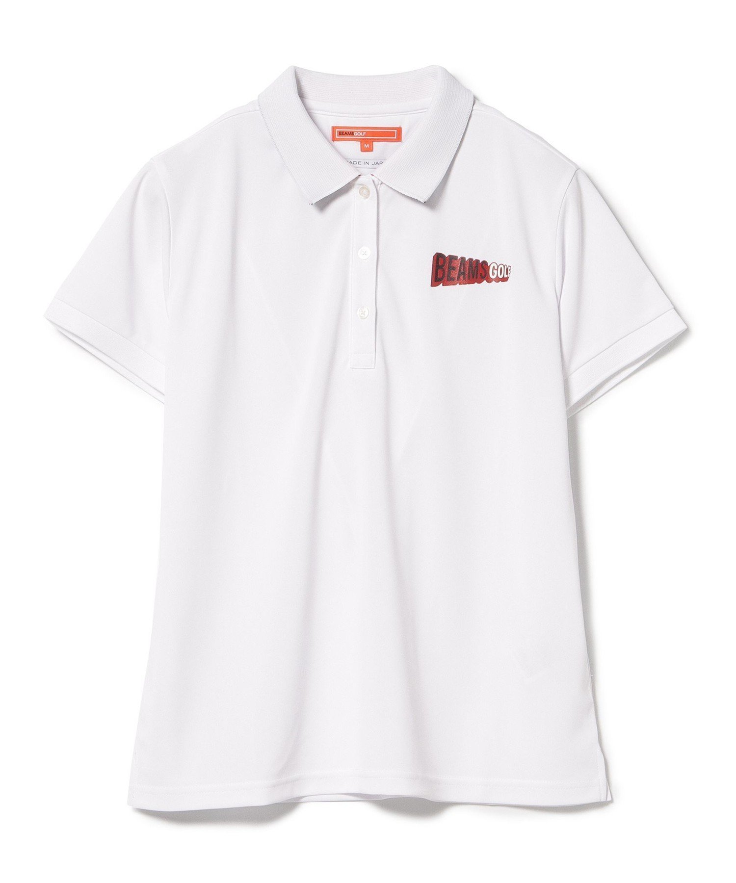 【ビームス ウイメン/BEAMS】のWOMEN ORANGE LABEL / 裏襟ジャカードロゴ ポロシャツ インテリア・キッズ・メンズ・レディースファッション・服の通販 founy(ファニー) 　ファッション　Fashion　レディースファッション　Fashion for Women　トップス・カットソー　Cut & Sew Tops　シャツ・ブラウス・オフィスカジュアル　Elegant Blouses & Button-Ups　ポロシャツ・きれいめカジュアル　Smart-Casual Polo Tops　アウトドア　Outdoor Clothing　吸水　Absorbent, Quick-Dry　軽量　Lightweight, Ultra Light　シンプル　Simple, Minimal　ジャカード／ジャガード　Jacquard, Woven Pattern　ストレッチ　Stretch, Stretchy Fabric　フィット　Fit, Slim Fit　ベーシック　Basic, Essential　ポロシャツ　Polo Shirt, Collared Tee　メンズ　Men's, Menswear　無地　Plain, Solid Color　ゴルフ　Golf　WHITE|ID: prp329100004836191 ipo3291000000035227237