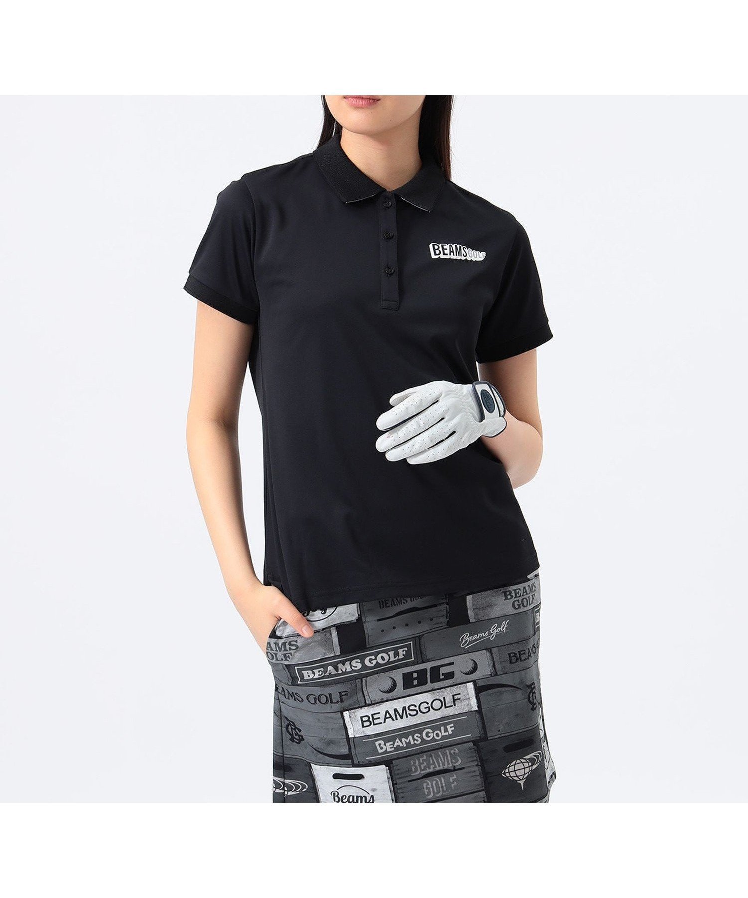 【ビームス ウイメン/BEAMS】のWOMEN ORANGE LABEL / 裏襟ジャカードロゴ ポロシャツ インテリア・キッズ・メンズ・レディースファッション・服の通販 founy(ファニー) 　ファッション　Fashion　レディースファッション　Fashion for Women　トップス・カットソー　Cut & Sew Tops　シャツ・ブラウス・オフィスカジュアル　Elegant Blouses & Button-Ups　ポロシャツ・きれいめカジュアル　Smart-Casual Polo Tops　アウトドア　Outdoor Clothing　吸水　Absorbent, Quick-Dry　軽量　Lightweight, Ultra Light　シンプル　Simple, Minimal　ジャカード／ジャガード　Jacquard, Woven Pattern　ストレッチ　Stretch, Stretchy Fabric　フィット　Fit, Slim Fit　ベーシック　Basic, Essential　ポロシャツ　Polo Shirt, Collared Tee　メンズ　Men's, Menswear　無地　Plain, Solid Color　ゴルフ　Golf　BLACK|ID: prp329100004836191 ipo3291000000035227239