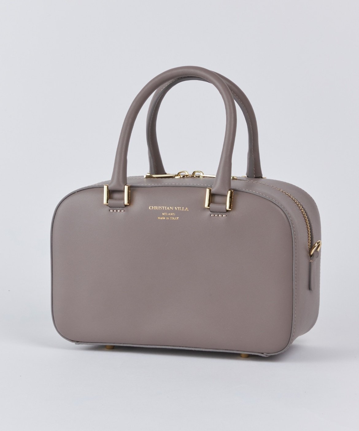 【イネド/INED】の《別注スムースレザー使用》ミニボストンバッグ《CHRISTIAN VILLA》 インテリア・キッズ・メンズ・レディースファッション・服の通販 founy(ファニー) 　ファッション　Fashion　レディースファッション　Fashion for Women　イタリア　Italy　コレクション　Collection, Seasonal Line　ショルダー　Shoulder, Shoulder Strap　スペシャル　Special, Limited Edition　スマート　Smart, Elegant　フォルム　Silhouette, Form　ボストンバッグ　Boston Bag, Retro Bag　別注　Limited Edition, Custom Order　ミラノ　Milano Style, Italian-Inspired　ラップ　Wrap, Wrap Design　グレーベージュ|ID: prp329100004836208 ipo3291000000035227368