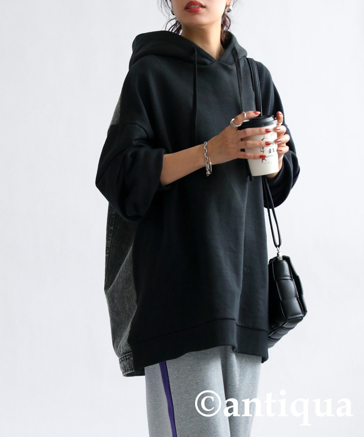 【アンティカ/antiqua】のantiqua アンティカ ドッキング パーカー レディース 長袖 ZA-00198 人気、トレンドファッション・服の通販 founy(ファニー) 　ファッション　Fashion　レディースファッション　Fashion for Women　トップス・カットソー　Cut & Sew Tops　レディースパーカー・カジュアルフーディー　Casual Hoodies & Sweatshirts　デニム　Denim, Jeans Material　ドッキング　Docking, Mixed Material　パーカー　Hoodie, Parka　今季　This Season, Current Season　切替　Switching, Contrast Panel　長袖　Long Sleeve, Full Sleeve　 other-1|ID: prp329100004836320 ipo3291000000035228309