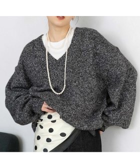 【レイジブルー/RAGEBLUE】のメランジVニットプルオーバー 人気、トレンドファッション・服の通販 founy(ファニー) ファッション Fashion レディースファッション Fashion for Women トップス・カットソー Cut & Sew Tops ニット Knit Tops & Sweaters カジュアルプルオーバー・ニットトップス Pullovers & Knit Tops / Casual Pullovers おすすめ Recommended / Our Picks ティアードスカート Tiered Skirt, Flounced Skirt デニム Denim, Jeans Material フレア Flare, Flared ベロア Velour, Soft Velvet ミュール Mule, Backless Shoes メランジ Melange, Mixed Yarn リラックス Relax, Relaxed Fit ロング Long, Long-Length A/W・秋冬 Autumn/Winter |ID:prp329100004836321