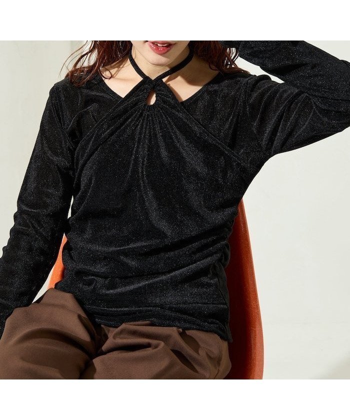 【フリークスストア/FREAK'S STORE】のシアーフロッキーホルターネックレイヤード風ロンTEE【限定展開】 インテリア・キッズ・メンズ・レディースファッション・服の通販 founy(ファニー) 　ファッション　Fashion　レディースファッション　Fashion for Women　トップス・カットソー　Cut & Sew Tops　ロングTシャツ・Tシャツ　Longline T-Shirts & Tees　カーゴパンツ　Cargo Pants, Utility Pants　シアー　Sheer, See-Through　シンプル　Simple, Minimal　スラックス　Slacks, Dress Pants　デニム　Denim, Jeans Material　バランス　Balance, Style Balance　ボトム　Bottoms, Lower Wear　ワイド　Wide, Wide Fit　S/S・春夏　SS, Spring/Summer, Warm Season　おすすめ　Recommended / Our Picks　夏　Summer　エレガント 上品　Elegant　2026年　2026　ブラック|ID: prp329100004836337 ipo3291000000035228444