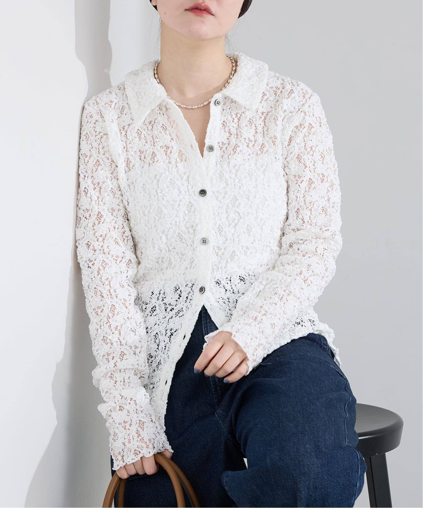 【イエナ/IENA】のFlowerストレッチレース ポロシャツ インテリア・キッズ・メンズ・レディースファッション・服の通販 founy(ファニー) 　ファッション　Fashion　レディースファッション　Fashion for Women　トップス・カットソー　Cut & Sew Tops　シャツ・ブラウス・オフィスカジュアル　Elegant Blouses & Button-Ups　ポロシャツ・きれいめカジュアル　Smart-Casual Polo Tops　2026年　2026　インナー　Innerwear　コンパクト　Compact, Small Size　ジャケット　Jacket, Outerwear　ストレッチ　Stretch, Stretchy Fabric　デニム　Denim, Jeans Material　パターン　Pattern, Design Print　フラワー　Flower, Floral　ポロシャツ　Polo Shirt, Collared Tee　モチーフ　Motif, Design Theme　レース　Lace, Lace Fabric　エレガント 上品　Elegant　夏　Summer　春　Spring　S/S・春夏　SS, Spring/Summer, Warm Season　A/W・秋冬　Autumn/Winter　ホワイト|ID: prp329100004836346 ipo3291000000035228479