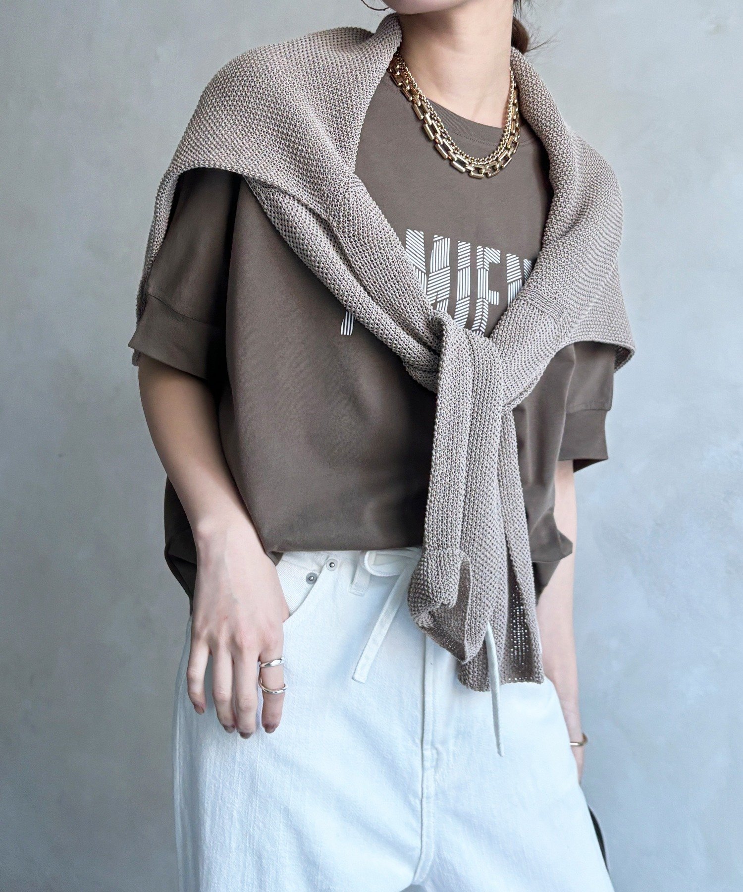 【ドゥドゥ/DouDou】の【WEB限定】AMIENESロゴTEE インテリア・キッズ・メンズ・レディースファッション・服の通販 founy(ファニー) 　ファッション　Fashion　レディースファッション　Fashion for Women　インナー　Innerwear　カーディガン　Cardigan, Knitwear　ジャケット　Jacket, Outerwear　ストライプ　Stripe, Striped Pattern　スマート　Smart, Elegant　バランス　Balance, Style Balance　S/S・春夏　SS, Spring/Summer, Warm Season　再入荷　Restock / Back in Stock　夏　Summer　エレガント 上品　Elegant　2026年　2026　モカ|ID: prp329100004836347 ipo3291000000035228487