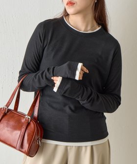 【コロニートゥーワンスリーナイン/COLONY 2139】の【WEB限定】シアーテレコレイヤードロンTEE 人気、トレンドファッション・服の通販 founy(ファニー) ファッション Fashion レディースファッション Fashion for Women トップス・カットソー Cut & Sew Tops ロングTシャツ・Tシャツ Longline T-Shirts & Tees インナー Innerwear ジャケット Jacket, Outerwear 再入荷 Restock / Back in Stock おすすめ Recommended / Our Picks |ID:prp329100004836349