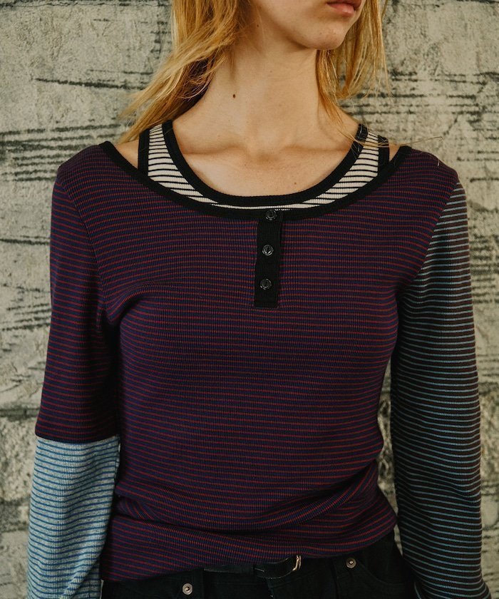 【フリークスストア/FREAK'S STORE】のHealthknit 細 ボーダー タンク Tシャツ SET 25AW インテリア・キッズ・メンズ・レディースファッション・服の通販 founy(ファニー) 　ファッション　Fashion　レディースファッション　Fashion for Women　トップス・カットソー　Cut & Sew Tops　ニット　Knit Tops & Sweaters　シャツ・ブラウス・オフィスカジュアル　Elegant Blouses & Button-Ups　ロングTシャツ・Tシャツ　Longline T-Shirts & Tees　インナー　Innerwear　コレクション　Collection, Seasonal Line　切替　Switching, Contrast Panel　スペシャル　Special, Limited Edition　タンク　Tank Top, Sleeveless Top　フィット　Fit, Slim Fit　ボーダー　Border, Stripe　別注　Limited Edition, Custom Order　ロング　Long, Long-Length　A/W・秋冬　Autumn/Winter　冬　Winter / This Winter　再入荷　Restock / Back in Stock　おすすめ　Recommended / Our Picks　2025年　2025　2025-2026秋冬・A/W　Autumn/Winter 2025–26 AW25–26　ネイビー|ID: prp329100004836360 ipo3291000000035228587