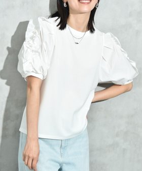 【インタープラネット/INTERPLANET】の【接触冷感・UV・吸水速乾】カットジョーゼット袖フリルパール付きプルオーバー 人気、トレンドファッション・服の通販 founy(ファニー) ファッション Fashion レディースファッション Fashion for Women トップス・カットソー Cut & Sew Tops カジュアルプルオーバー・ニットトップス Pullovers & Knit Tops / Casual Pullovers コンパクト Compact, Small Size ショルダー Shoulder, Shoulder Strap ジョーゼット Georgette, Semi-Sheer Fabric バランス Balance, Style Balance パール Pearl, Pearl Accent フリル Frill, Ruffle ベーシック Basic, Essential ボトム Bottoms, Lower Wear エレガント 上品 Elegant 人気 Popular, Best Seller 吸水 Absorbent, Quick-Dry |ID:prp329100004836386