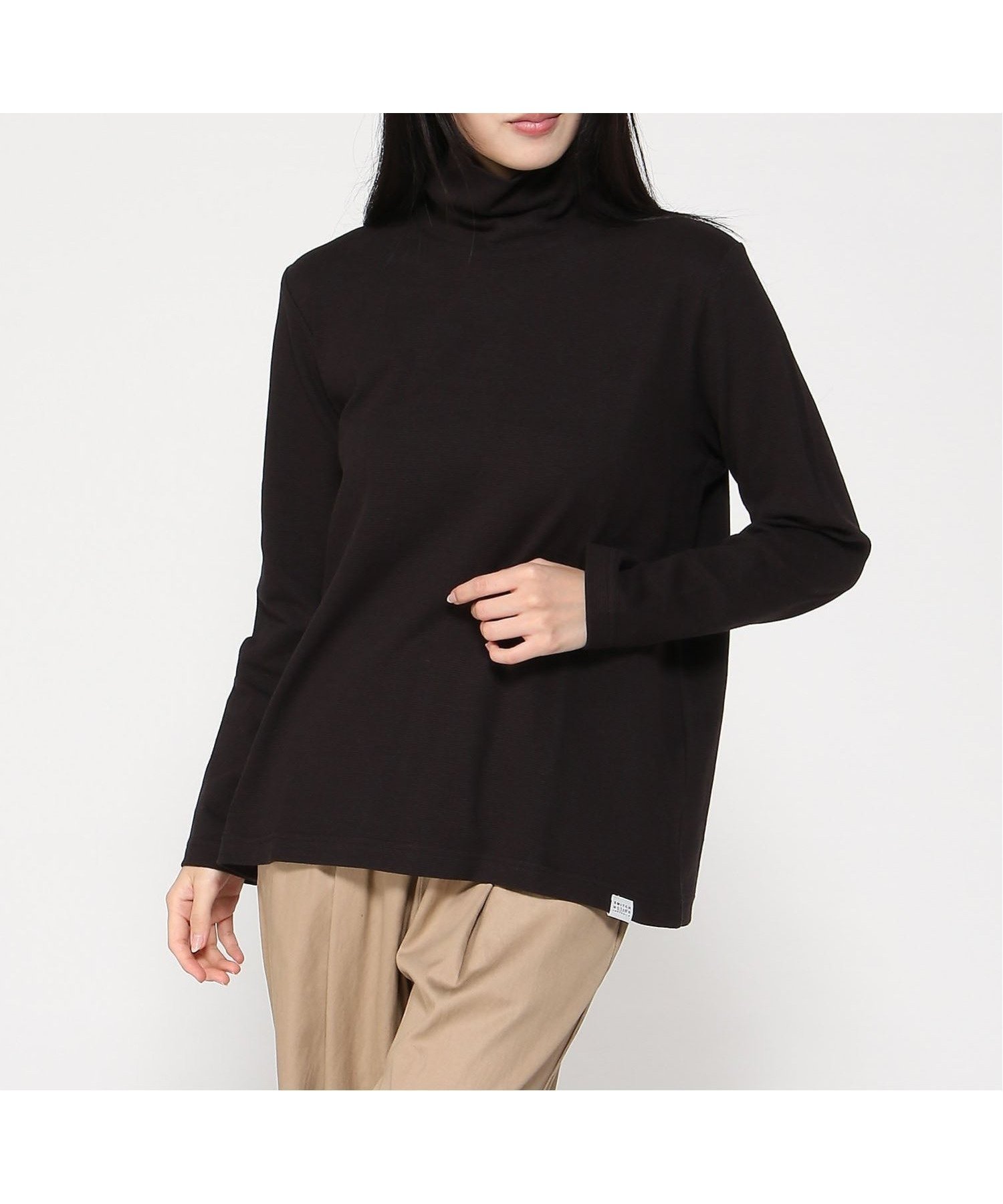 【クロコダイル/CROCODILE】のリブ タートルネック カットソー インテリア・キッズ・メンズ・レディースファッション・服の通販 founy(ファニー) 　ファッション　Fashion　レディースファッション　Fashion for Women　トップス・カットソー　Cut & Sew Tops　カットソー・ベーシックTシャツ　Cut-and-Sewn Tops / Stretch Tees & Basics　タートルネック・ハイネックトップス　Turtlenecks & High-Neck Tops　カットソー　Cut and Sewn Top　タートルネック　Turtleneck, High Neck　A/W・秋冬　Autumn/Winter　ブラック|ID: prp329100004836397 ipo3291000000035229059