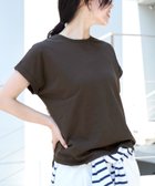 【マイカ ディール/MICA & DEAL】のヘムラウンド T-shirt-Basic color 人気、トレンドファッション・服の通販 founy(ファニー) ファッション Fashion レディースファッション Fashion for Women トップス・カットソー Cut & Sew Tops シャツ・ブラウス・オフィスカジュアル Elegant Blouses & Button-Ups ロングTシャツ・Tシャツ Longline T-Shirts & Tees インナー Innerwear ジャケット Jacket, Outerwear スリム Slim, Slim Fit バランス Balance, Style Balance ボトム Bottoms, Lower Wear 人気 Popular, Best Seller thumbnail BROWN|ID: prp329100004836554 ipo3291000000035231795