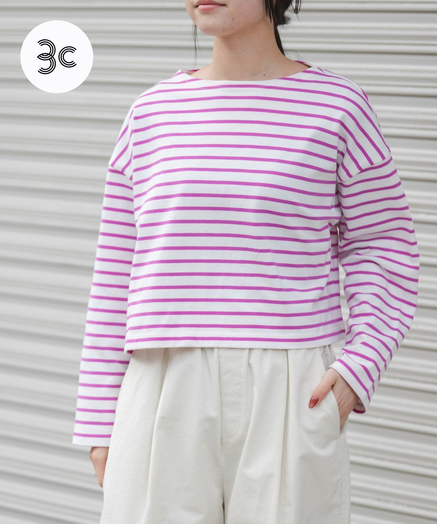 【アーバンリサーチ ドアーズ/URBAN RESEARCH DOORS】のFORK SPOON クロップドボートネックボーダー インテリア・キッズ・メンズ・レディースファッション・服の通販 founy(ファニー) 　ファッション　Fashion　レディースファッション　Fashion for Women　2026年　2026　夏　Summer　S/S・春夏　SS, Spring/Summer, Warm Season　ピンク系その他|ID: prp329100004836573 ipo3291000000035232193