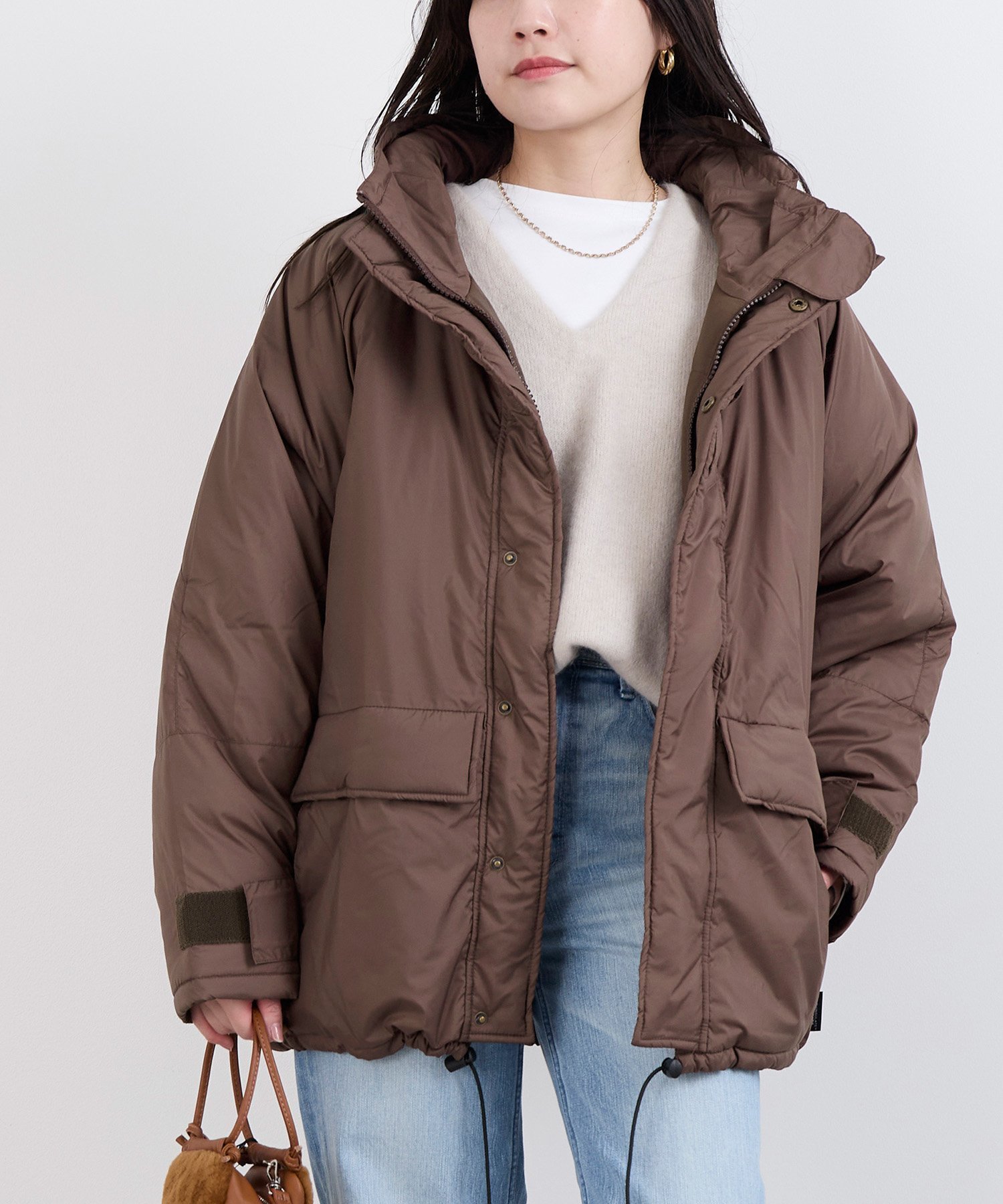 【マイカ ディール/MICA & DEAL】の【LANCER CLOTHING CORPORATION】別注-中綿ジャケット インテリア・キッズ・メンズ・レディースファッション・服の通販 founy(ファニー) 　ファッション　Fashion　レディースファッション　Fashion for Women　アウター　Coat / Outerwear Collection　レディースジャケット・軽アウター　Jackets　軽量　Lightweight, Ultra Light　ジャケット　Jacket, Outerwear　スタイリッシュ　Stylish, Fashionable　ダウン　Down, Puffer　デニム　Denim, Jeans Material　ニューヨーク　New York, NYC Style　バランス　Balance, Style Balance　フィット　Fit, Slim Fit　フェミニン　Feminine, Girly　ポケット　Pocket, Pocket Detail　別注　Limited Edition, Custom Order　防寒　Cold Protection, Winter-Ready　ミリタリー　Military, Army Style　ワーク　Workwear, Utility Style　冬　Winter / This Winter　BROWN|ID: prp329100004836600 ipo3291000000035232582