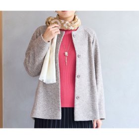 【ロブジェ/LOBJIE】のスライバーニットAラインジャケット 人気、トレンドファッション・服の通販 founy(ファニー) ファッション Fashion レディースファッション Fashion for Women アウター Coat / Outerwear Collection レディースジャケット・軽アウター Jackets インナー Innerwear エレガント 上品 Elegant ジャケット Jacket, Outerwear トレンド Trend, Trending Now フェミニン Feminine, Girly ボトム Bottoms, Lower Wear ボトルネック Bottle Neck, Mock Neck ポケット Pocket, Pocket Detail マフラー Scarf, Muffler 冬 Winter / This Winter 長袖 Long Sleeve, Full Sleeve |ID:prp329100004836610