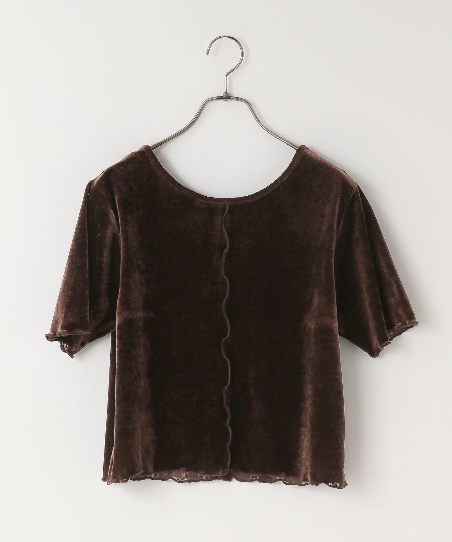 【ローリーズファーム/LOWRYS FARM】のシアーベロアメローカーディガンSS インテリア・キッズ・メンズ・レディースファッション・服の通販 founy(ファニー) 　ファッション　Fashion　レディースファッション　Fashion for Women　トップス・カットソー　Cut & Sew Tops　カーディガン・羽織り　Layered Style Cardigans　ベロアトップス　Velour Tops / Velvet-Look Items　おすすめ　Recommended / Our Picks　コンパクト　Compact, Small Size　シアー　Sheer, See-Through　タンク　Tank Top, Sleeveless Top　バランス　Balance, Style Balance　ベロア　Velour, Soft Velvet　ボトム　Bottoms, Lower Wear　ワイド　Wide, Wide Fit　半袖　Short Sleeve, Half Sleeve　ブラウン58|ID: prp329100004836620 ipo3291000000035232828