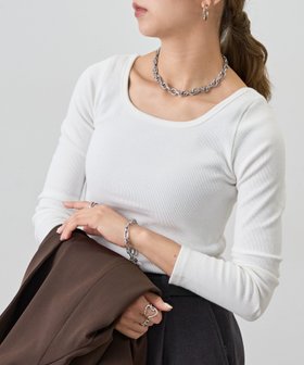 【コロニートゥーワンスリーナイン/COLONY 2139】の【BASIC LINE】スクエアネックリブロングスリーブプルオーバー 人気、トレンドファッション・服の通販 founy(ファニー) ファッション Fashion レディースファッション Fashion for Women トップス・カットソー Cut & Sew Tops カジュアルプルオーバー・ニットトップス Pullovers & Knit Tops / Casual Pullovers インナー Innerwear シンプル Simple, Minimal ジャケット Jacket, Outerwear フィット Fit, Slim Fit ボトム Bottoms, Lower Wear ロング Long, Long-Length 再入荷 Restock / Back in Stock おすすめ Recommended / Our Picks |ID:prp329100004836631