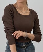 【コロニートゥーワンスリーナイン/COLONY 2139】の【BASIC LINE】スクエアネックリブロングスリーブプルオーバー 人気、トレンドファッション・服の通販 founy(ファニー) ファッション Fashion レディースファッション Fashion for Women トップス・カットソー Cut & Sew Tops カジュアルプルオーバー・ニットトップス Pullovers & Knit Tops / Casual Pullovers インナー Innerwear シンプル Simple, Minimal ジャケット Jacket, Outerwear フィット Fit, Slim Fit ボトム Bottoms, Lower Wear ロング Long, Long-Length 再入荷 Restock / Back in Stock おすすめ Recommended / Our Picks thumbnail ブラウン|ID: prp329100004836631 ipo3291000000035233082