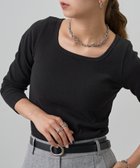 【コロニートゥーワンスリーナイン/COLONY 2139】の【BASIC LINE】スクエアネックリブロングスリーブプルオーバー 人気、トレンドファッション・服の通販 founy(ファニー) ファッション Fashion レディースファッション Fashion for Women トップス・カットソー Cut & Sew Tops カジュアルプルオーバー・ニットトップス Pullovers & Knit Tops / Casual Pullovers インナー Innerwear シンプル Simple, Minimal ジャケット Jacket, Outerwear フィット Fit, Slim Fit ボトム Bottoms, Lower Wear ロング Long, Long-Length 再入荷 Restock / Back in Stock おすすめ Recommended / Our Picks thumbnail ブラック|ID: prp329100004836631 ipo3291000000035233083