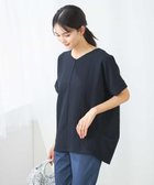 【アー ヴェー ヴェー/a.v.v】のVネックぽこぽこチュニック ネイビー|ID: prp329100004836640 ipo3291000000035233264