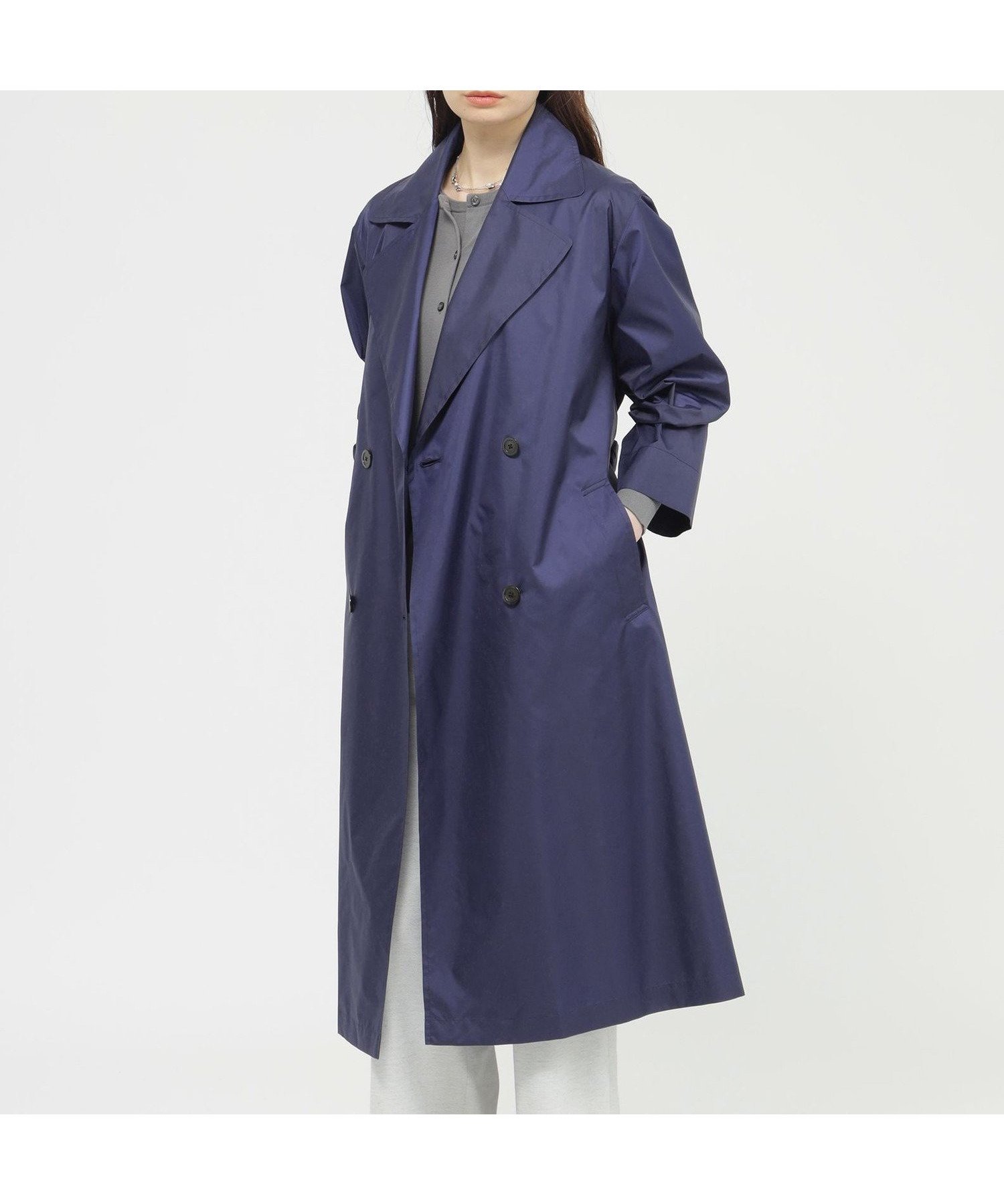 【ポール スチュアート/Paul Stuart】の【WEB・一部店舗限定/ウォッシャブル】アンチポラン コート インテリア・キッズ・メンズ・レディースファッション・服の通販 founy(ファニー) 　ファッション　Fashion　レディースファッション　Fashion for Women　アウター　Coat / Outerwear Collection　コート・ロングコート・ピーコート　Long Coats, Peacoats & More　ウォッシャブル　Machine Washable　春　Spring　タフタ　Taffeta, Structured Fabric　トレンチ　Trench, Trench Coat　ベーシック　Basic, Essential　エレガント 上品　Elegant　ネイビー|ID: prp329100004836650 ipo3291000000035233397