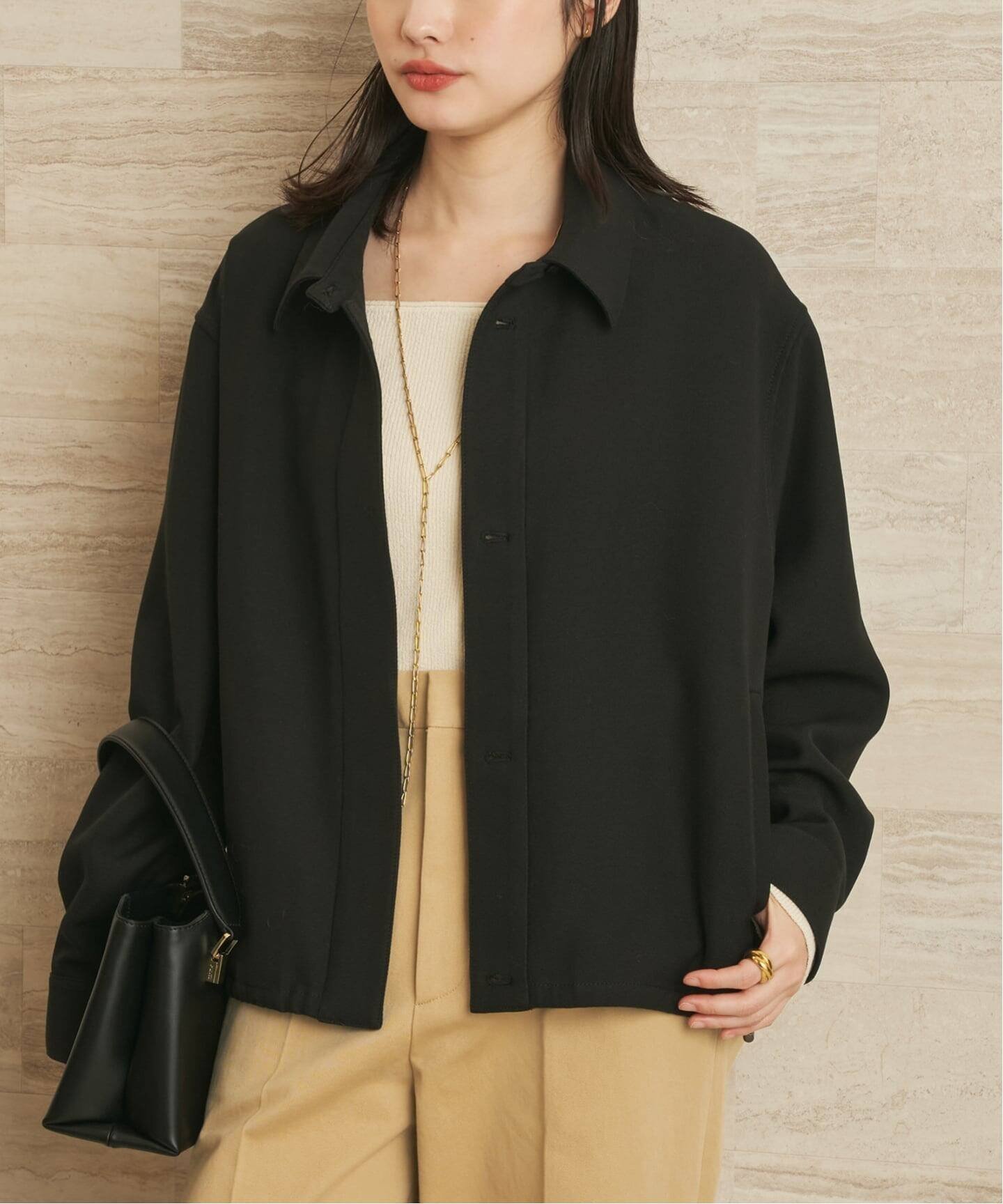 【プラージュ/Plage】のThree shirt ブルゾン インテリア・キッズ・メンズ・レディースファッション・服の通販 founy(ファニー) 　ファッション　Fashion　レディースファッション　Fashion for Women　アウター　Coat / Outerwear Collection　ブルゾンジャケット・スポーティアウター　Blouson Jackets　トップス・カットソー　Cut & Sew Tops　シャツ・ブラウス・オフィスカジュアル　Elegant Blouses & Button-Ups　コンパクト　Compact, Small Size　ショート　Short, Short Length　バランス　Balance, Style Balance　ブルゾン　Blouson, Bomber Jacket　ワイド　Wide, Wide Fit　ブラック|ID: prp329100004836655 ipo3291000000035233473