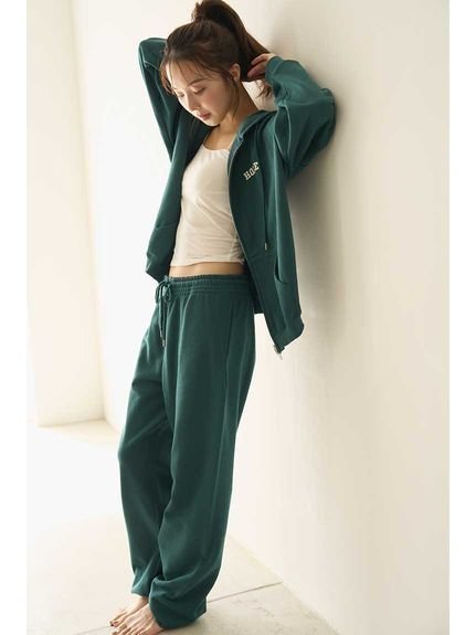 【スナイデル ホーム/SNIDEL HOME】の【SNIDEL HOME × 新木優子】スウェットロングパンツ インテリア・キッズ・メンズ・レディースファッション・服の通販 founy(ファニー) 　ファッションモデル・俳優・女優　Models　女性　Women　新木優子　Araki Yuko　ファッション　Fashion　レディースファッション　Fashion for Women　パンツ　Pants & Trousers　コラボ　Collaboration, Collab　コレクション　Collection, Seasonal Line　スウェット / スエット　Sweatshirt, Sweatwear　ストレート　Straight, Straight Cut　スペシャル　Special, Limited Edition　スマート　Smart, Elegant　女優　Actress Style, Celebrity Inspired　ドローコード　Drawcord, Drawstring Cord　パーカー　Hoodie, Parka　フラワー　Flower, Floral　プリント　Print, Printed Pattern　ベーシック　Basic, Essential　ポケット　Pocket, Pocket Detail　モチーフ　Motif, Design Theme　ロング　Long, Long-Length　おすすめ　Recommended / Our Picks　GRN[024]|ID: prp329100004836660 ipo3291000000035233513