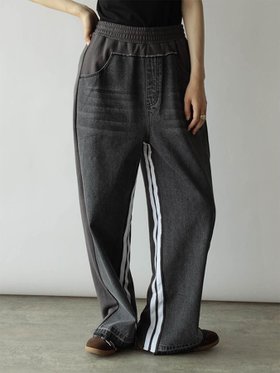 【ラシュッド/LASUD】のデニムドッキングスウェットパンツ(gray) 人気、トレンドファッション・服の通販 founy(ファニー) ファッション Fashion レディースファッション Fashion for Women パンツ Pants & Trousers スウェット / スエット Sweatshirt, Sweatwear デニム Denim, Jeans Material ポケット Pocket, Pocket Detail ミックス Mix, Mixed Style リラックス Relax, Relaxed Fit |ID:prp329100004836678