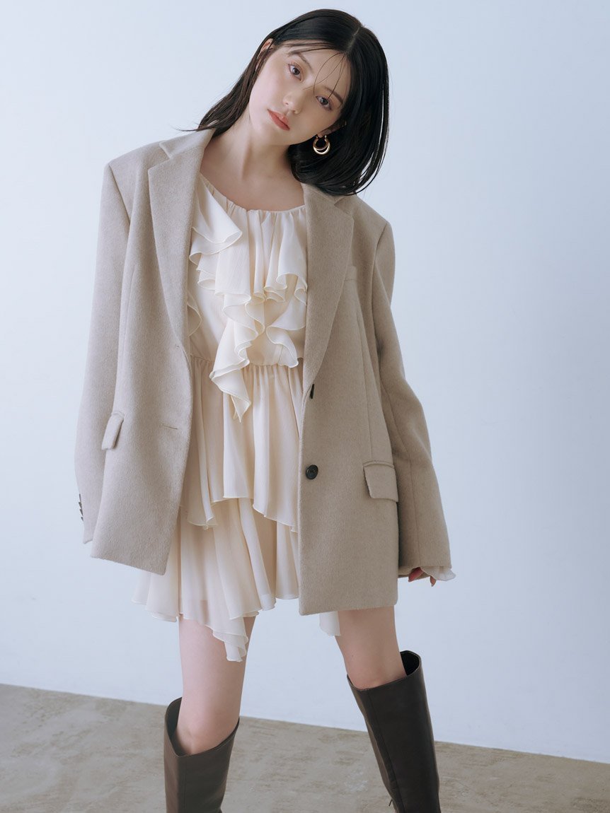 【スナイデル/SNIDEL】のオーバーサイズコートジャケット インテリア・キッズ・メンズ・レディースファッション・服の通販 founy(ファニー) 　ファッション　Fashion　レディースファッション　Fashion for Women　アウター　Coat / Outerwear Collection　コート・ロングコート・ピーコート　Long Coats, Peacoats & More　レディースジャケット・軽アウター　Jackets　ジャケット　Jacket, Outerwear　ストレート　Straight, Straight Cut　スマート　Smart, Elegant　チェック　Check, Plaid, Tartan　トレンド　Trend, Trending Now　ビッグ　Big, Oversized　フラップ　Flap, Flap Pocket　ポケット　Pocket, Pocket Detail　冬　Winter / This Winter　おすすめ　Recommended / Our Picks　エレガント 上品　Elegant　BEG[037]|ID: prp329100004836680 ipo3291000000035233927