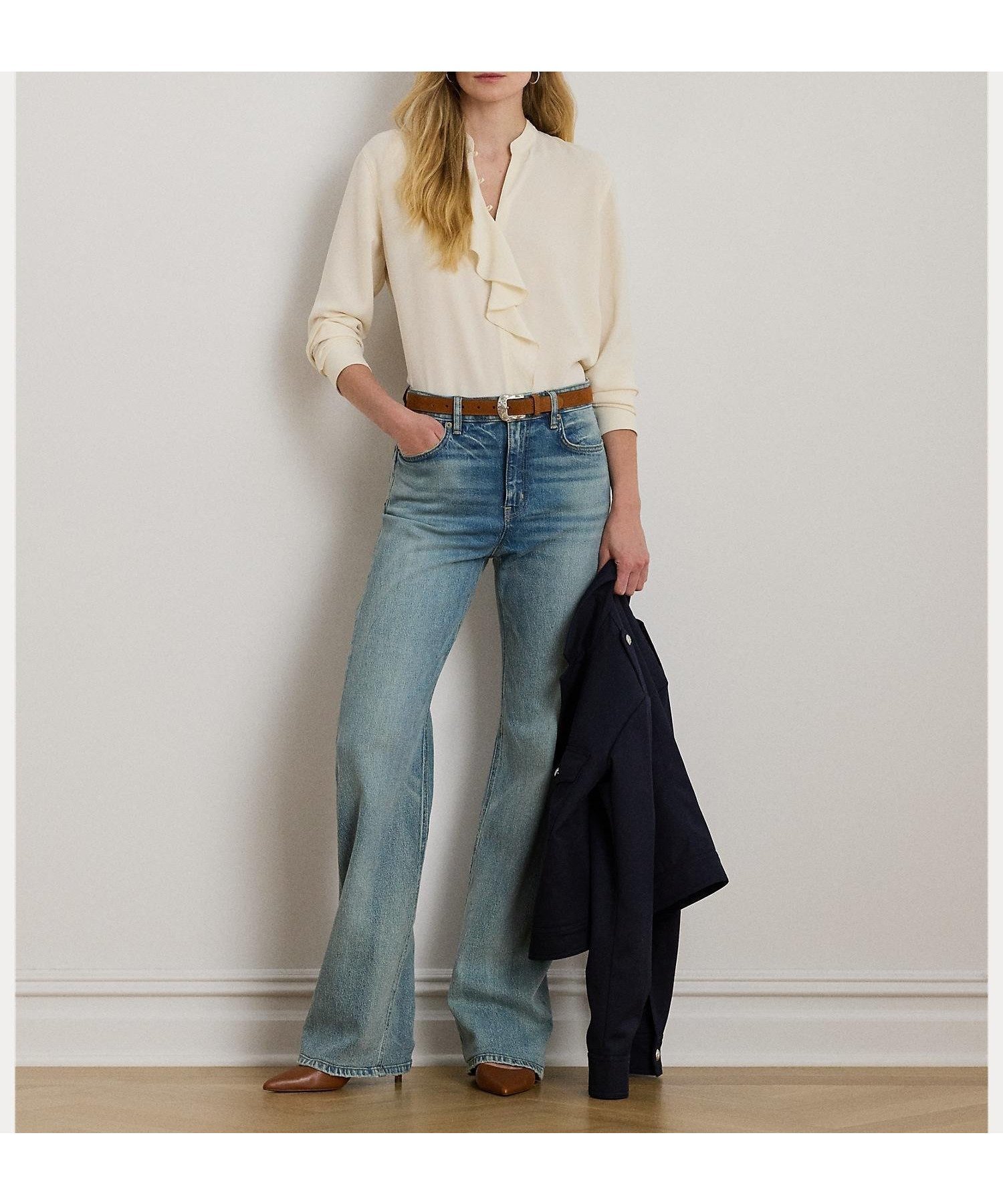 【ラルフローレン/RALPH LAUREN】のハイライズ ワイドレッグ ジーンズ インテリア・キッズ・メンズ・レディースファッション・服の通販 founy(ファニー) 　ファッション　Fashion　レディースファッション　Fashion for Women　シェイプ　Shape, Slim Fit　ジーンズ　Jeans, Denim Pants　ストレッチ　Stretch, Stretchy Fabric　スリム　Slim, Slim Fit　デニム　Denim, Jeans Material　ハイライズ　High Rise, High Waist　パッチ　Patch, Appliqué　フィット　Fit, Slim Fit　ポケット　Pocket, Pocket Detail　メタル　Metal, Metal Parts　ループ　Loop, Loop Knit　410ネイビー|ID: prp329100004836688 ipo3291000000035234038