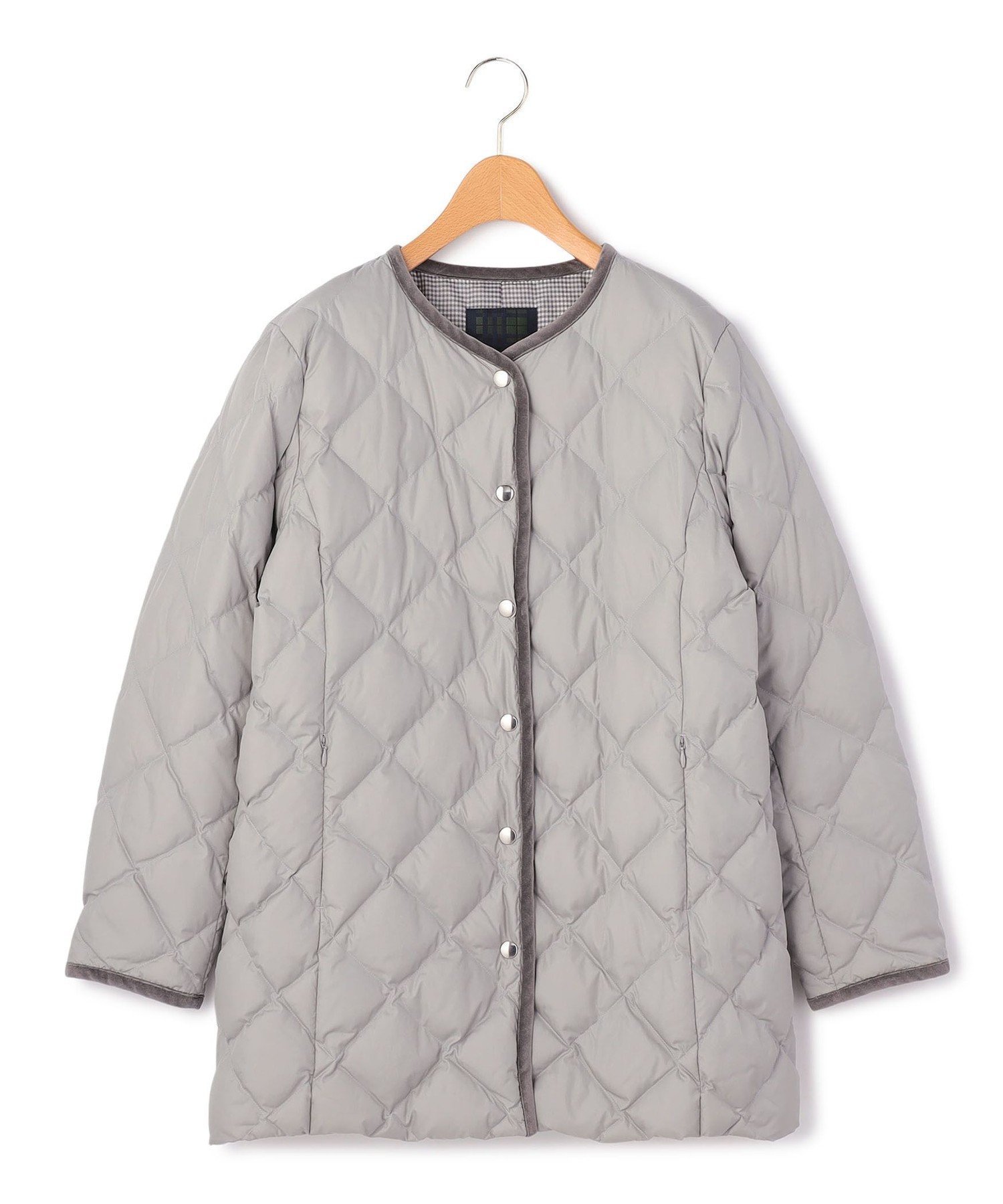 【キース/KEITH】のマイクロタフタコート インテリア・キッズ・メンズ・レディースファッション・服の通販 founy(ファニー) 　ファッション　Fashion　レディースファッション　Fashion for Women　アウター　Coat / Outerwear Collection　コート・ロングコート・ピーコート　Long Coats, Peacoats & More　エレガント 上品　Elegant　シルバー　Silver, Metallic Silver　シンプル　Simple, Minimal　タフタ　Taffeta, Structured Fabric　グレー|ID: prp329100004836697 ipo3291000000035234187