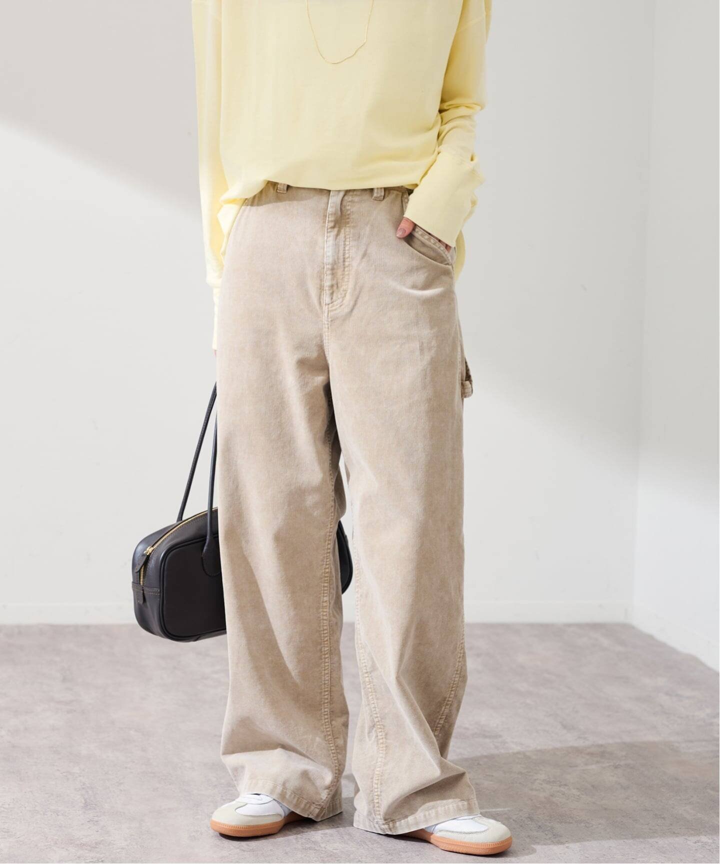 【フレームワーク/FRAMeWORK】のコーデュロイペインターパンツ インテリア・キッズ・メンズ・レディースファッション・服の通販 founy(ファニー) 　ファッション　Fashion　レディースファッション　Fashion for Women　パンツ　Pants & Trousers　おすすめ　Recommended / Our Picks　カットソー　Cut and Sewn Top　コーデュロイ　Corduroy, Cord Fabric　シンプル　Simple, Minimal　ポケット　Pocket, Pocket Detail　ループ　Loop, Loop Knit　ヴィンテージ　Vintage Style　ベージュ|ID: prp329100004836702 ipo3291000000035234230