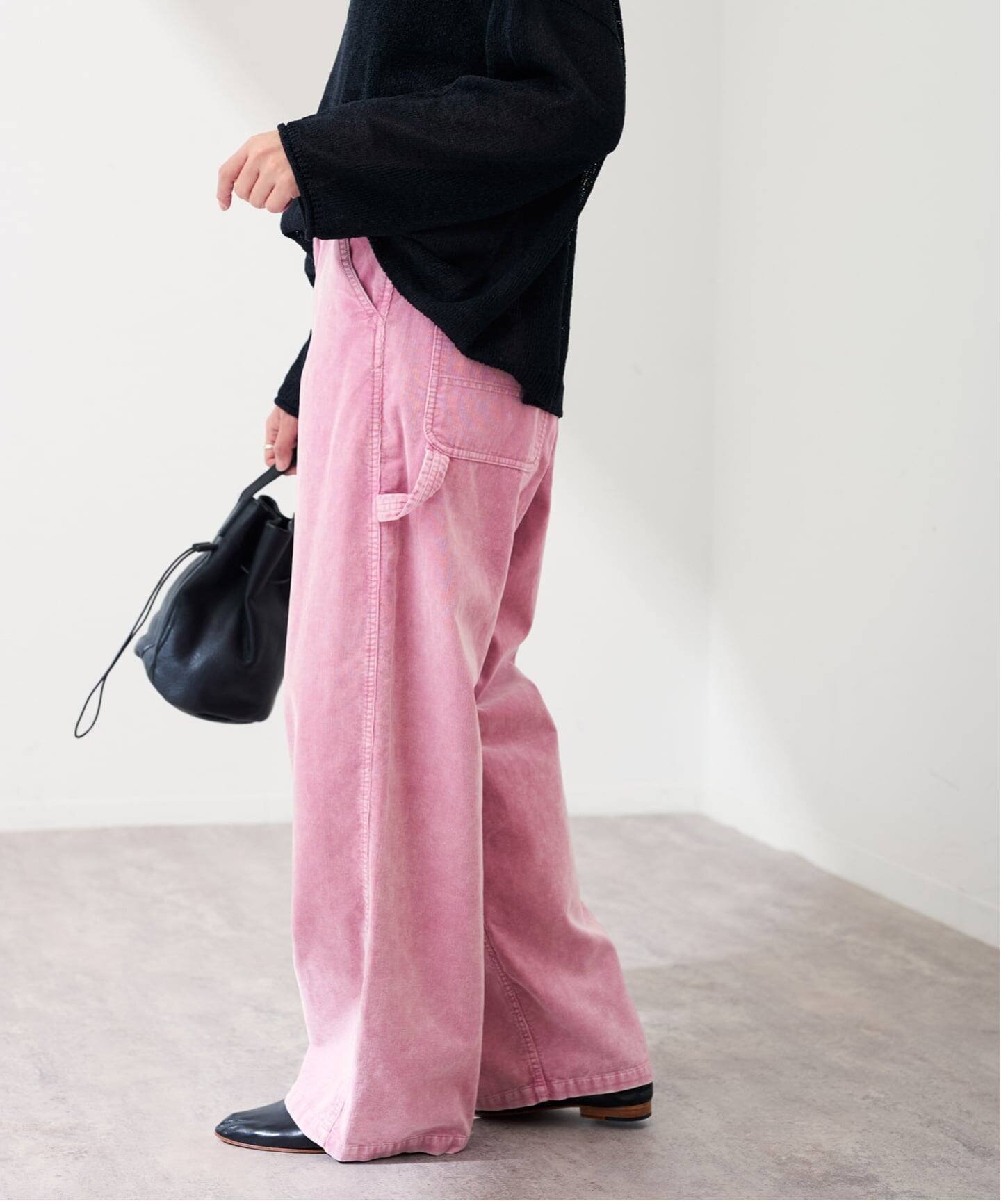 【フレームワーク/FRAMeWORK】のコーデュロイペインターパンツ インテリア・キッズ・メンズ・レディースファッション・服の通販 founy(ファニー) 　ファッション　Fashion　レディースファッション　Fashion for Women　パンツ　Pants & Trousers　おすすめ　Recommended / Our Picks　カットソー　Cut and Sewn Top　コーデュロイ　Corduroy, Cord Fabric　シンプル　Simple, Minimal　ポケット　Pocket, Pocket Detail　ループ　Loop, Loop Knit　ヴィンテージ　Vintage Style　ピンク|ID: prp329100004836702 ipo3291000000035234231