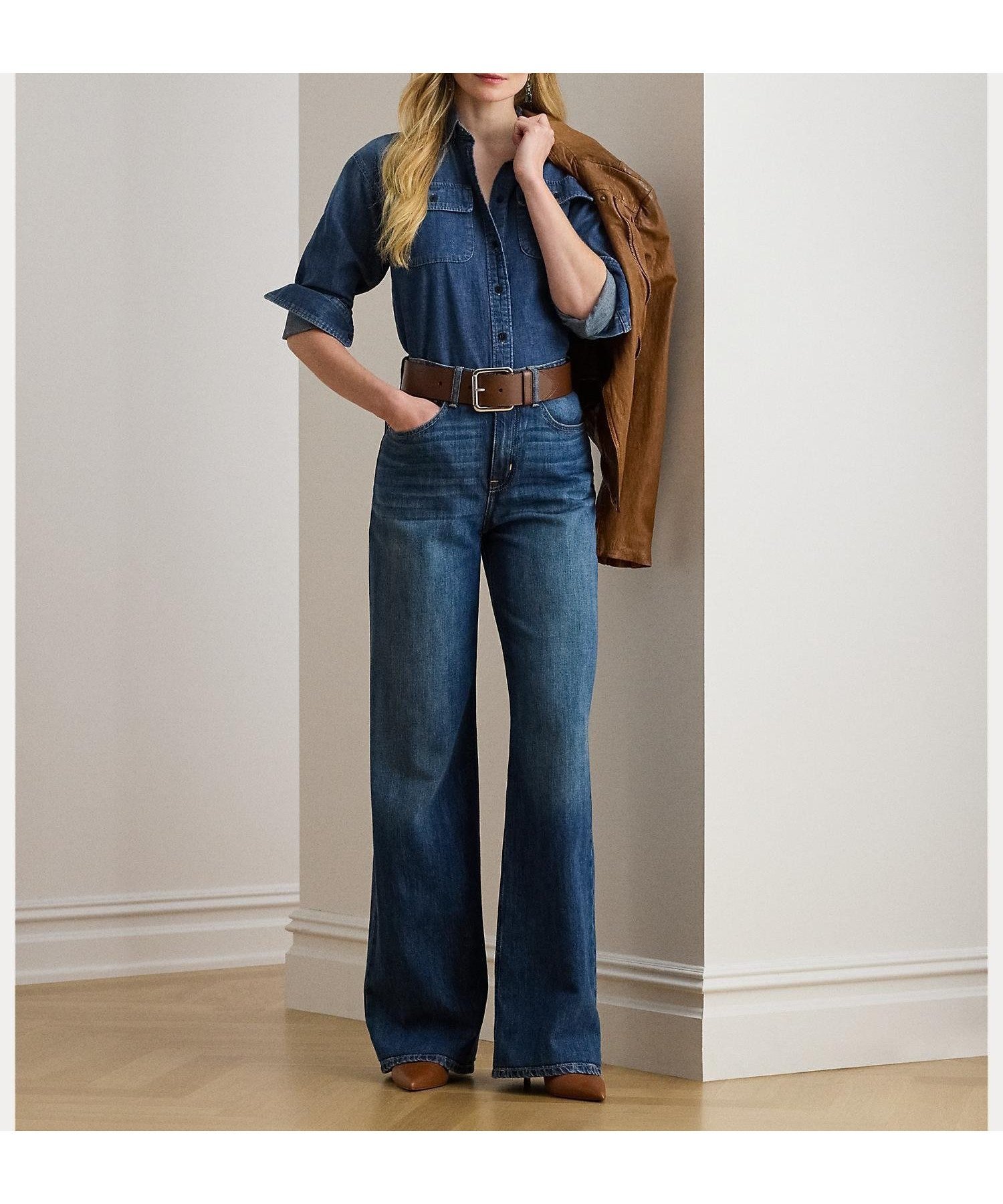 【ラルフローレン/RALPH LAUREN】のハイライズ ワイドレッグ ジーンズ インテリア・キッズ・メンズ・レディースファッション・服の通販 founy(ファニー) 　ファッション　Fashion　レディースファッション　Fashion for Women　シェイプ　Shape, Slim Fit　ジーンズ　Jeans, Denim Pants　スリム　Slim, Slim Fit　ハイライズ　High Rise, High Waist　パッチ　Patch, Appliqué　フィット　Fit, Slim Fit　ポケット　Pocket, Pocket Detail　メタル　Metal, Metal Parts　ループ　Loop, Loop Knit　定番　Standard, Basic Item　410ネイビー|ID: prp329100004836717 ipo3291000000035234447