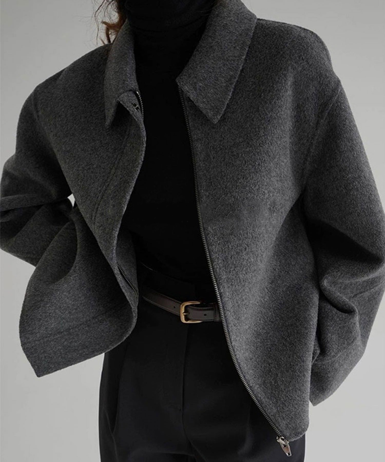 【スマイルオーキッド/SMILE ORCHID】のウール100%ミドル丈コート インテリア・キッズ・メンズ・レディースファッション・服の通販 founy(ファニー) 　ファッション　Fashion　レディースファッション　Fashion for Women　アウター　Coat / Outerwear Collection　コート・ロングコート・ピーコート　Long Coats, Peacoats & More　エレガント 上品　Elegant　ミドル　Middle Length, Mid Height　グレー|ID: prp329100004836718 ipo3291000000035234454