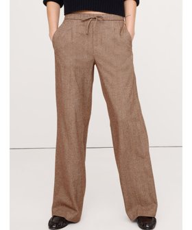 【バナナ リパブリック/BANANA REPUBLIC】のミッドライズ ワイドレッグ フランネル ドローストリングパンツ 人気、トレンドファッション・服の通販 founy(ファニー) ファッション Fashion レディースファッション Fashion for Women パンツ Pants & Trousers ドローストリング Drawstring, Pull Cord ハイライズ High Rise, High Waist フロント Front, Front Design ポケット Pocket, Pocket Detail |ID:prp329100004836719