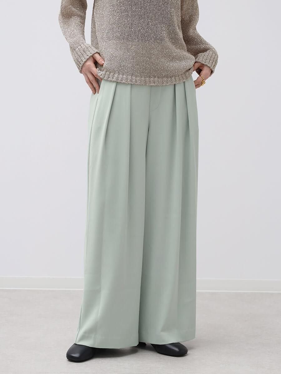 【ラシュッド/LASUD】のタックワイドイージーパンツ 人気、トレンドファッション・服の通販 founy(ファニー) 　ファッション　Fashion　レディースファッション　Fashion for Women　パンツ　Pants & Trousers　ドレープ　Drape, Draping Fabric　フロント　Front, Front Design　ボトム　Bottoms, Lower Wear　ワイド　Wide, Wide Fit　おすすめ　Recommended / Our Picks　エレガント 上品　Elegant　 other-1|ID: prp329100004836730 ipo3291000000035234540