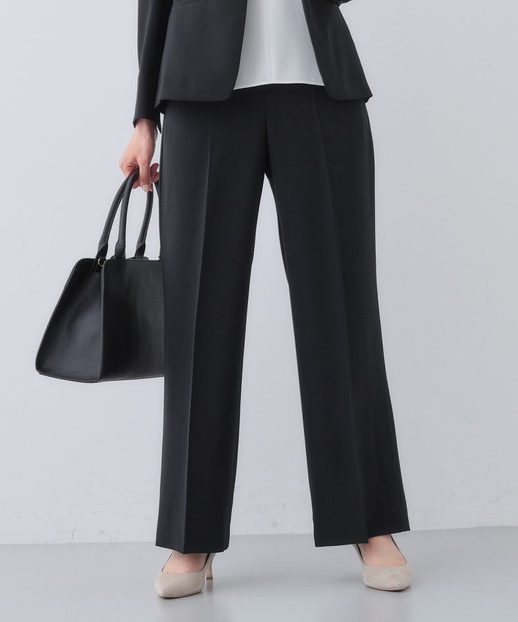 【インディヴィ/INDIVI】の【洗える/UVケア/SETUP可能】ウール調ワイドパンツ インテリア・キッズ・メンズ・レディースファッション・服の通販 founy(ファニー) 　ファッション　Fashion　レディースファッション　Fashion for Women　セットアップ　Matching Sets　レディースパンツ・ボトムス　Pants & Trousers / Bottoms　洗える　Machine Washable　シンプル　Simple, Minimal　ジャケット　Jacket, Outerwear　ストレッチ　Stretch, Stretchy Fabric　スマート　Smart, Elegant　スーツ　Suit, Formalwear　セットアップ　Set-Up, Coordinated Outfit　センター　Center, Center Line　楽ちん　Easy Fit, Comfortable　ワイド　Wide, Wide Fit　おすすめ　Recommended / Our Picks　ビジネス 仕事 通勤　Business / Work / Commuting　ブラック|ID: prp329100004836732 ipo3291000000035234561