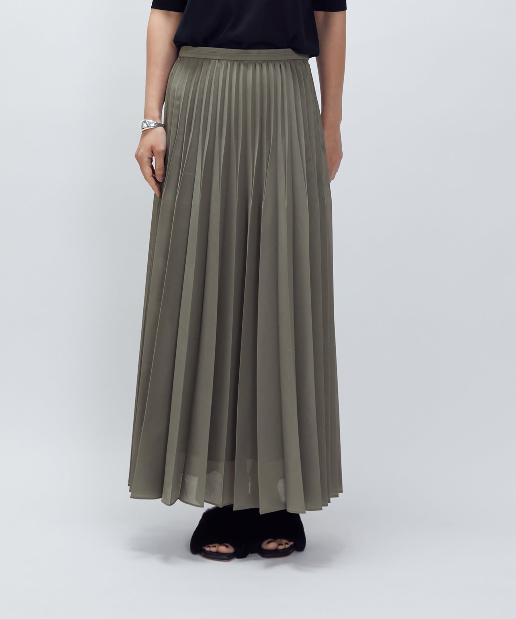 【プルミエ アロンディスモン/1er Arrondissement / MEN】のスパンオーガンジープリーツスカート インテリア・キッズ・メンズ・レディースファッション・服の通販 founy(ファニー) 　ファッション　Fashion　メンズファッション　Fashion for Men　オーガンジー　Organza Fabric　プリーツ　Pleats, Pleated　Mocha|ID: prp329100004836739 ipo3291000000035234640