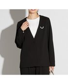 【メルローズ クレール/MELROSE claire】の【noir】カットジョーゼットVジャケット(セットアップ可) 人気、トレンドファッション・服の通販 founy(ファニー) ファッション Fashion レディースファッション Fashion for Women アウター Coat / Outerwear Collection レディースジャケット・軽アウター Jackets ジャケット Jacket, Outerwear ジョーゼット Georgette, Semi-Sheer Fabric セットアップ Set-Up, Coordinated Outfit セレモニー Ceremony バランス Balance, Style Balance ポケット Pocket, Pocket Detail エレガント 上品 Elegant thumbnail ブラック|ID: prp329100004836740 ipo3291000000035234643