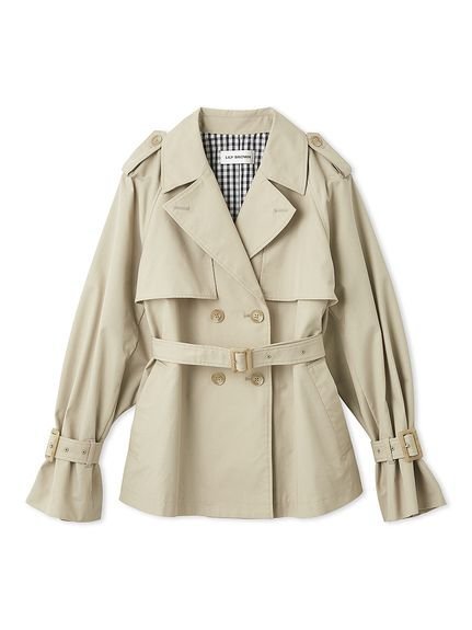 【リリーブラウン/Lily Brown】のクラシックミドルトレンチコート 人気、トレンドファッション・服の通販 founy(ファニー) 　ファッション　Fashion　レディースファッション　Fashion for Women　アウター　Coat / Outerwear Collection　コート・ロングコート・ピーコート　Long Coats, Peacoats & More　トレンチコート / 春秋の定番アウター　Trench Coats　スマート　Smart, Elegant　スリーブ　Sleeve, Long Sleeve / Short Sleeve　ツイル　Twist, Twisted Detail　フォルム　Silhouette, Form　フレア　Flare, Flared　ミドル　Middle Length, Mid Height　ヨーク　Yoke, Yoke Design　ループ　Loop, Loop Knit　エレガント 上品　Elegant　 other-1|ID: prp329100004836742 ipo3291000000035234713