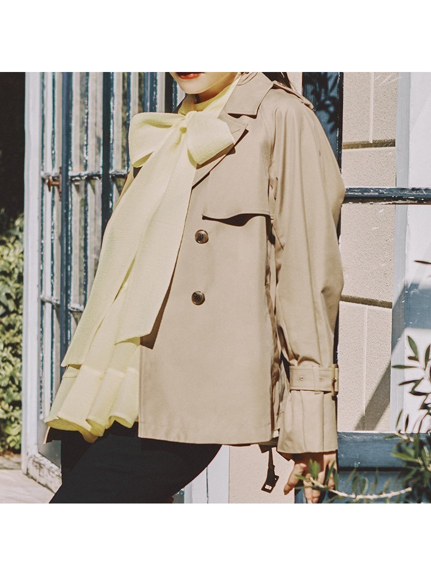 【リリーブラウン/Lily Brown】のクラシックミドルトレンチコート インテリア・キッズ・メンズ・レディースファッション・服の通販 founy(ファニー) 　ファッション　Fashion　レディースファッション　Fashion for Women　アウター　Coat / Outerwear Collection　コート・ロングコート・ピーコート　Long Coats, Peacoats & More　トレンチコート / 春秋の定番アウター　Trench Coats　スマート　Smart, Elegant　スリーブ　Sleeve, Long Sleeve / Short Sleeve　ツイル　Twist, Twisted Detail　フォルム　Silhouette, Form　フレア　Flare, Flared　ミドル　Middle Length, Mid Height　ヨーク　Yoke, Yoke Design　ループ　Loop, Loop Knit　エレガント 上品　Elegant　BEG[037]|ID: prp329100004836742 ipo3291000000035234715