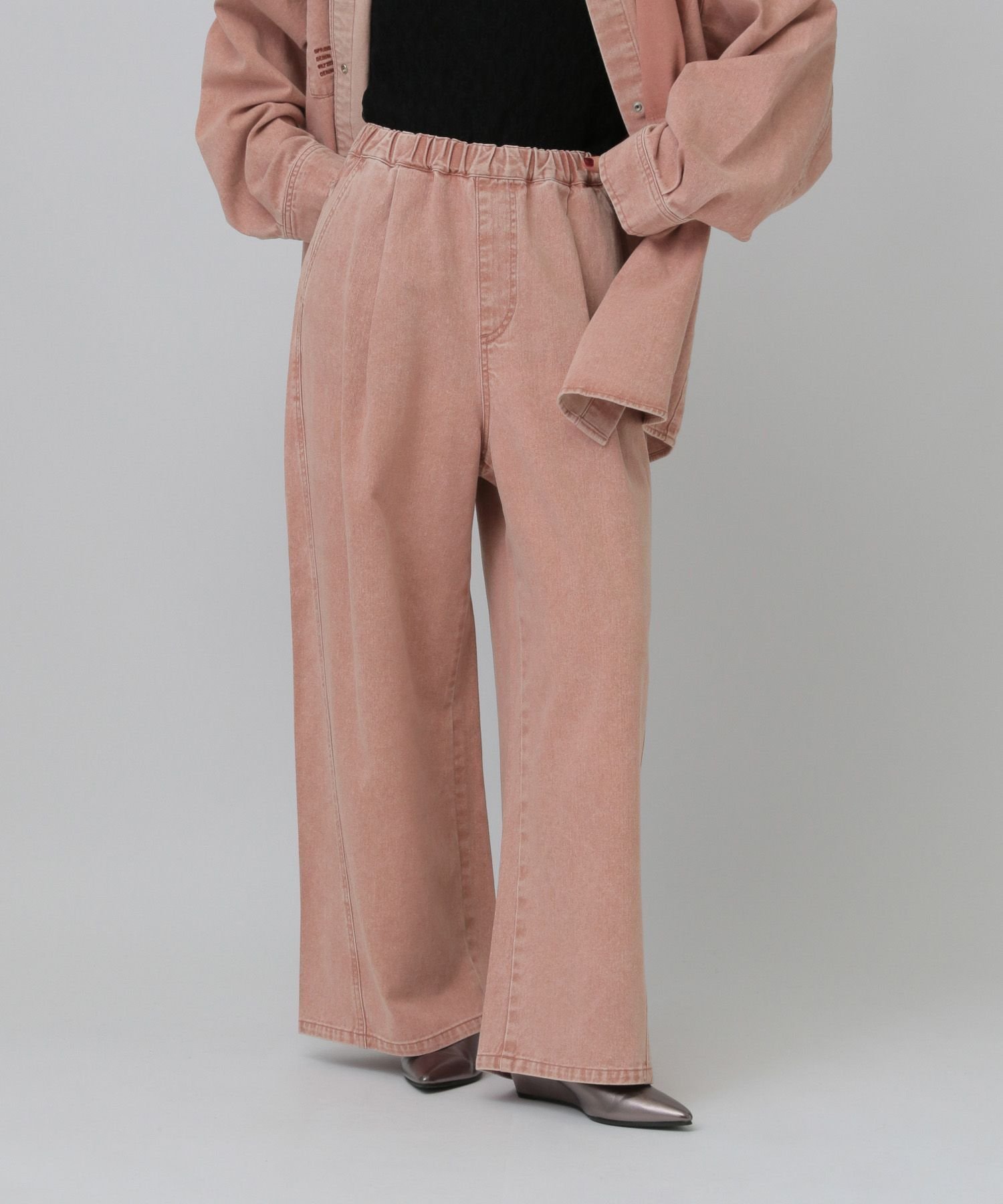 【レプシィム ローリーズファーム/LEPSIM LOWRYS FARM】のイージーデニムパンツ インテリア・キッズ・メンズ・レディースファッション・服の通販 founy(ファニー) 　ファッション　Fashion　レディースファッション　Fashion for Women　パンツ　Pants & Trousers　デニムパンツ・ジーンズ・美脚デニム　Denim Jeans & Pants　おすすめ　Recommended / Our Picks　セットアップ　Set-Up, Coordinated Outfit　デニム　Denim, Jeans Material　ピンク25|ID: prp329100004836743 ipo3291000000035234723