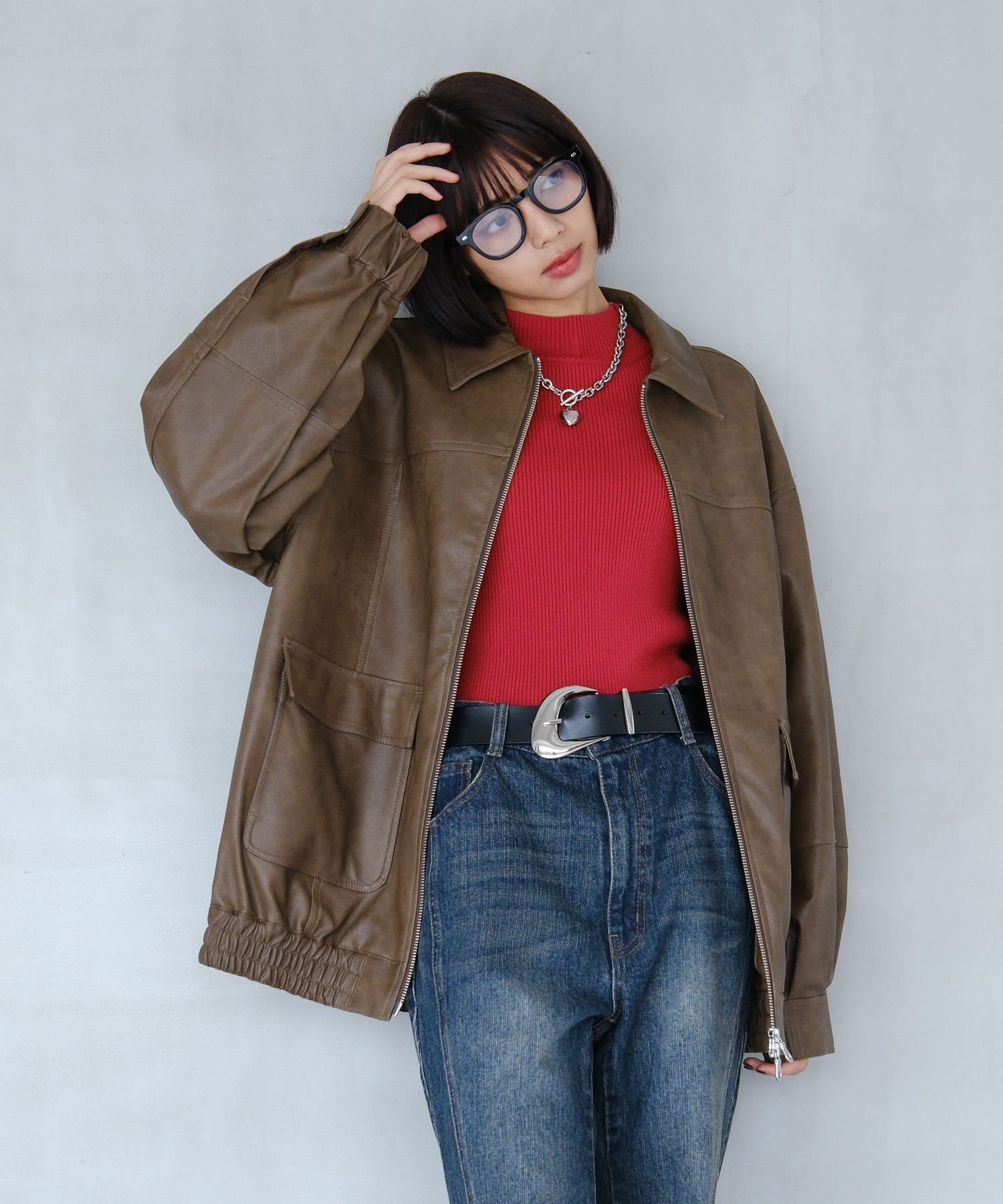 【ページボーイ/PAGEBOY】のWZIPヴィンテージブルゾン インテリア・キッズ・メンズ・レディースファッション・服の通販 founy(ファニー) 　ファッション　Fashion　レディースファッション　Fashion for Women　アウター　Coat / Outerwear Collection　ブルゾンジャケット・スポーティアウター　Blouson Jackets　ショート　Short, Short Length　ブルゾン　Blouson, Bomber Jacket　ポケット　Pocket, Pocket Detail　ルーズ　Loose, Oversized　ヴィンテージ　Vintage Style　ブラウン58|ID: prp329100004836749 ipo3291000000035234863