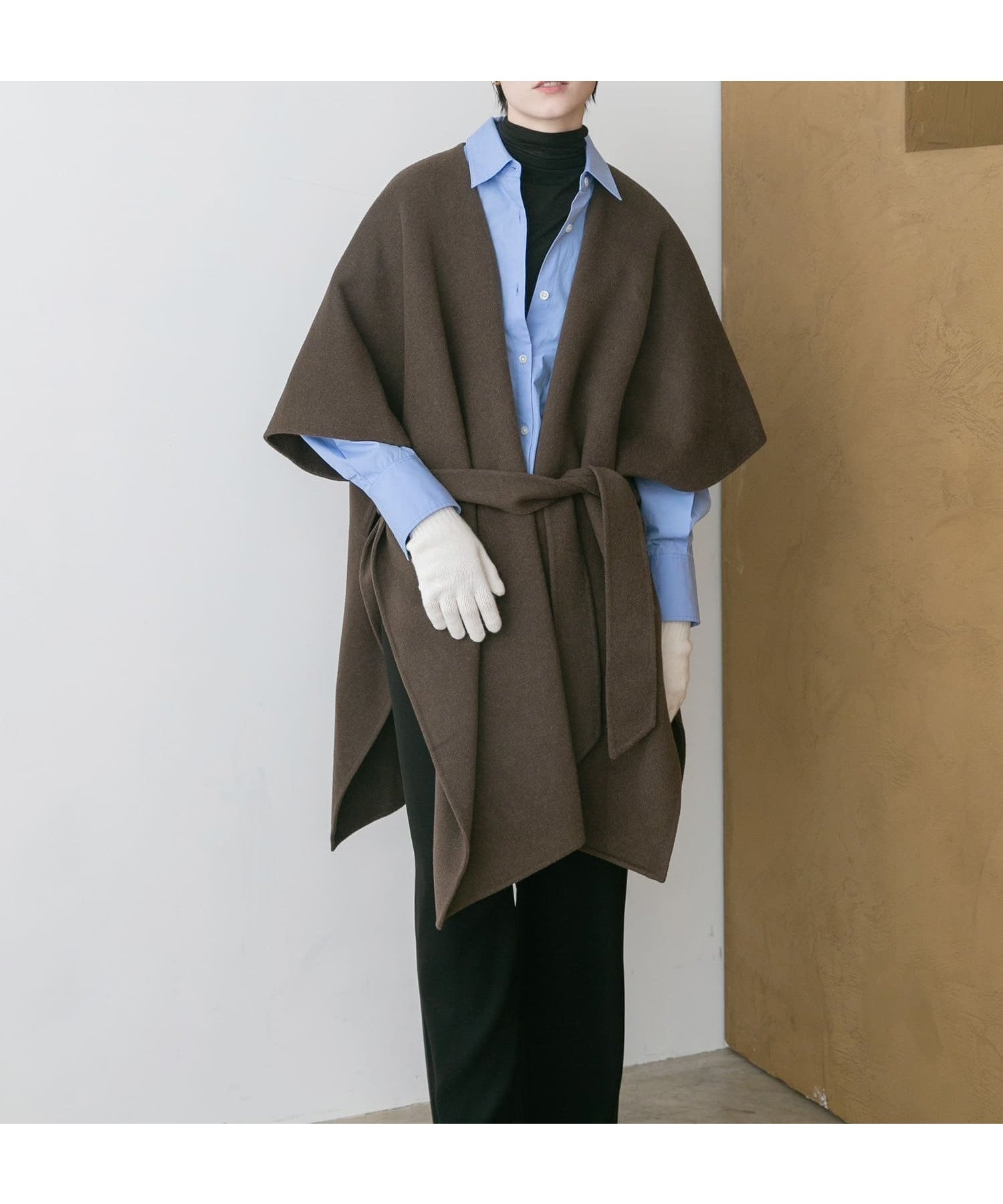 【アーバンリサーチ/URBAN RESEARCH】のウールカシミヤリバーポンチョ インテリア・キッズ・メンズ・レディースファッション・服の通販 founy(ファニー) 　ファッション　Fashion　レディースファッション　Fashion for Women　アウター　Coat / Outerwear Collection　ポンチョ・ケープコート　Ponchos & Capes　2025年　2025　2025-2026秋冬・A/W　Autumn/Winter 2025–26 AW25–26　冬　Winter / This Winter　なめらか　Smooth, Silky Texture　ジャケット　Jacket, Outerwear　ストール　Stole, Wrap　ポンチョ　Poncho, Cape Style　エレガント 上品　Elegant　A/W・秋冬　Autumn/Winter　TOP KHAKI|ID: prp329100004836766 ipo3291000000035235157